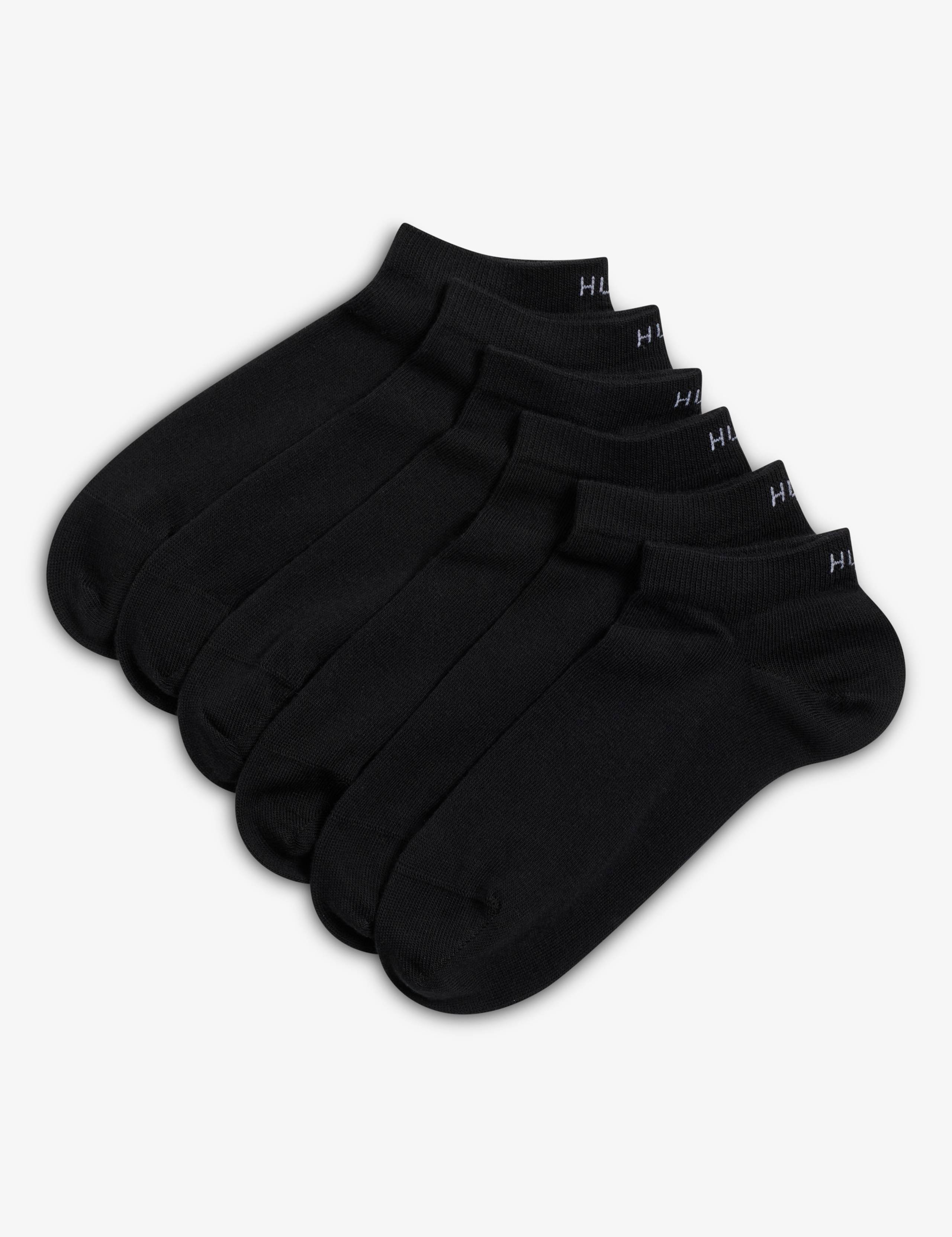 6 Pack Cotton Rich Logo Trainer Socks