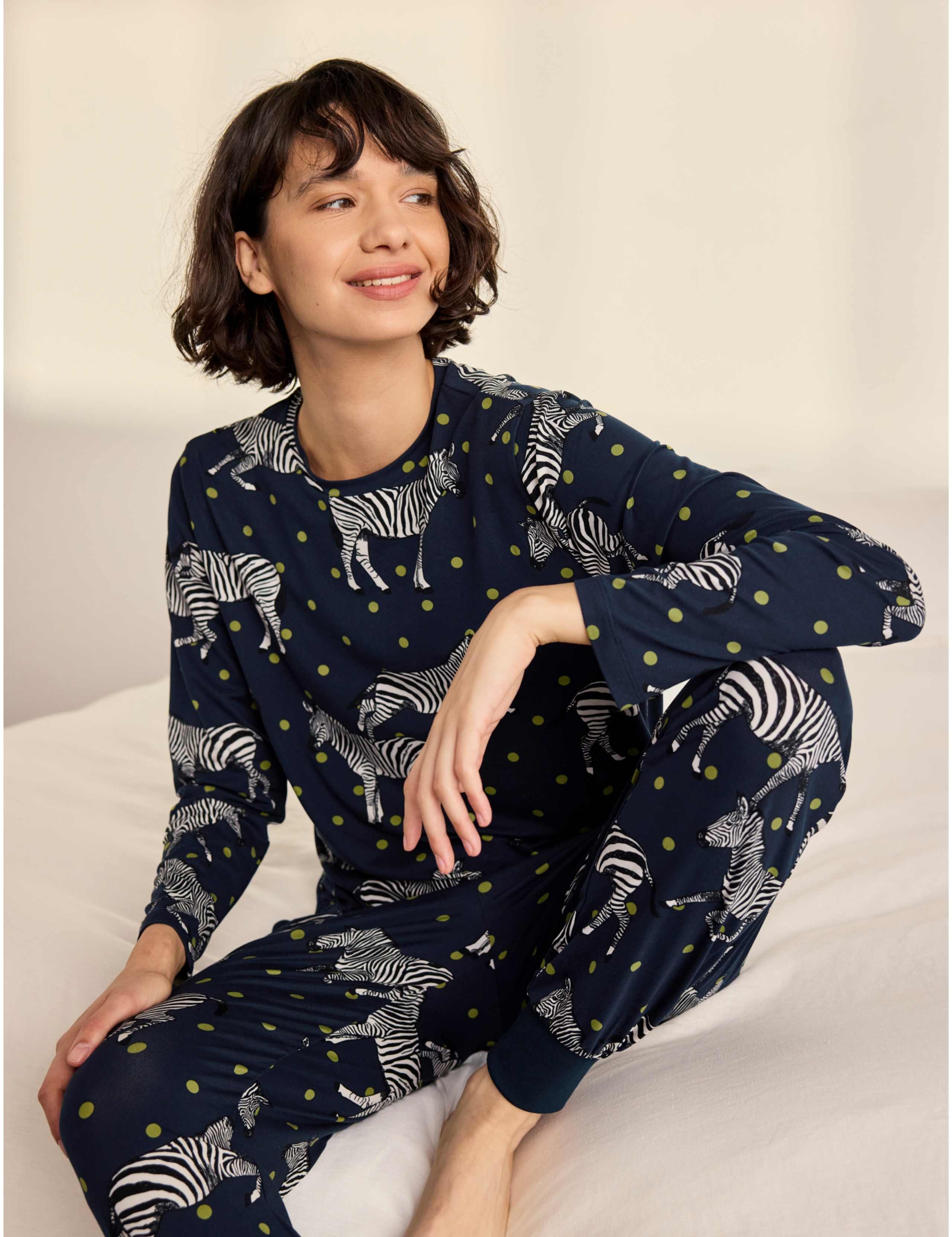 Spot Zebra Print Long Pyjama Set