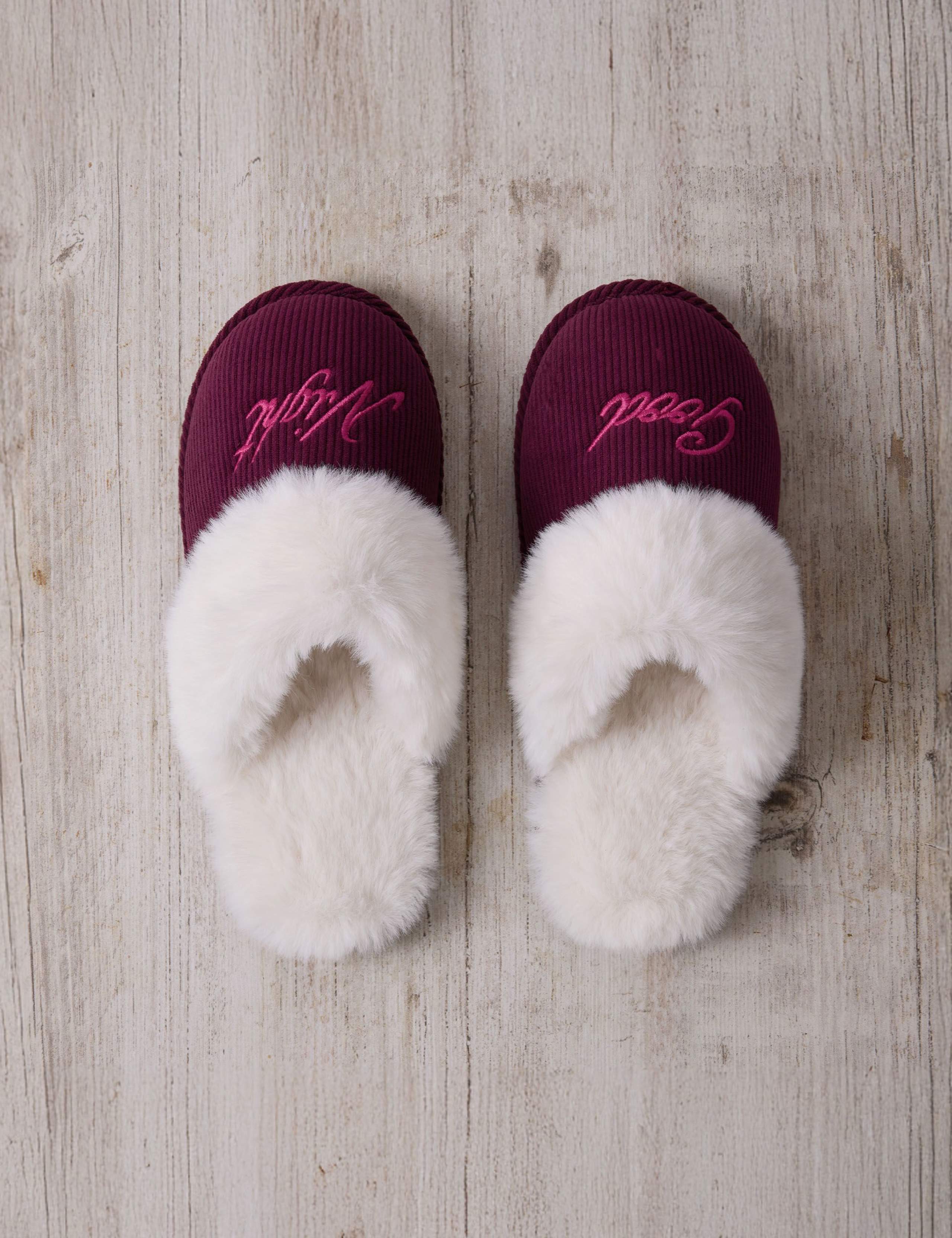 Faux Fur Lined Mule Slippers