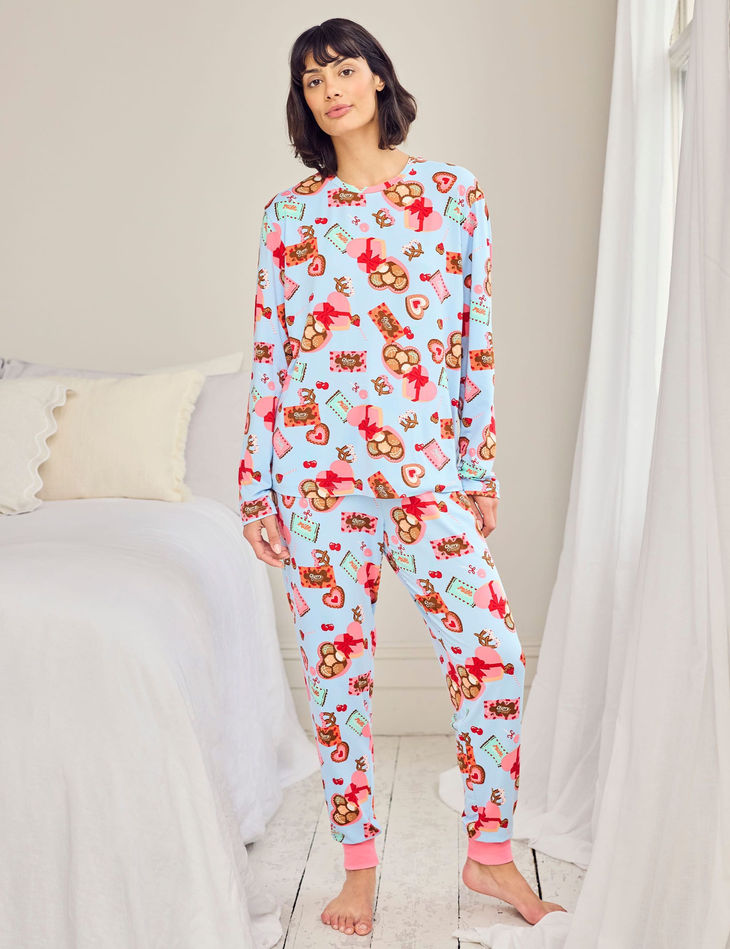 Jersey Chocolate Box Print Pyjama Set