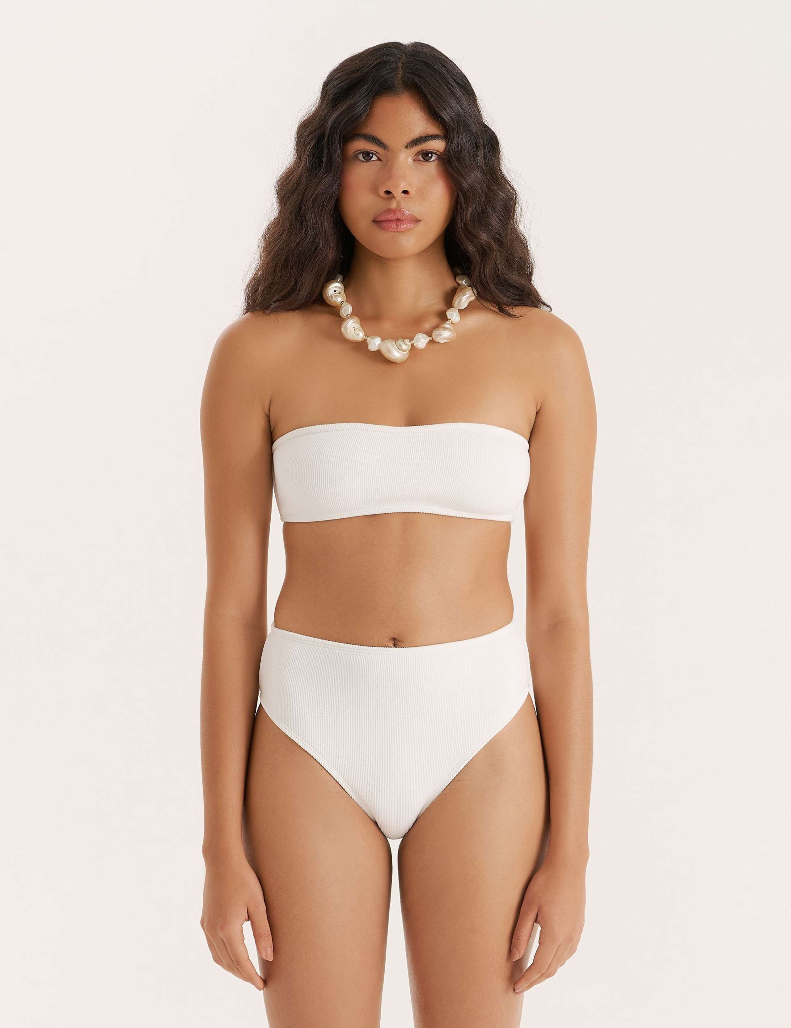 Ribbed Strapless Bikini Top