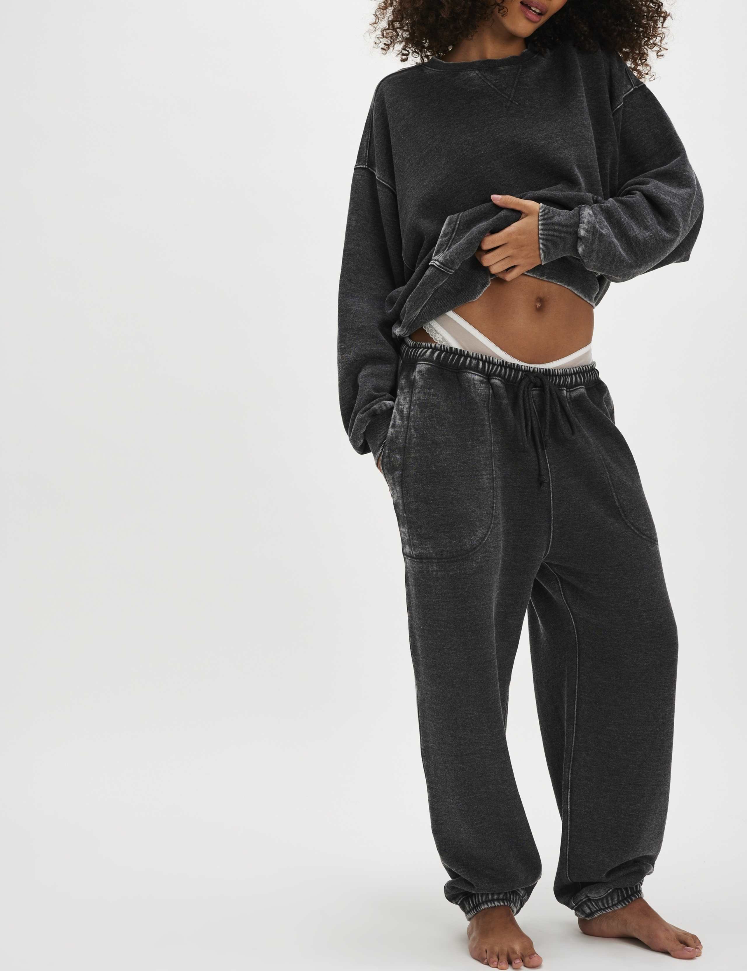 Cotton Rich Drawstring Joggers
