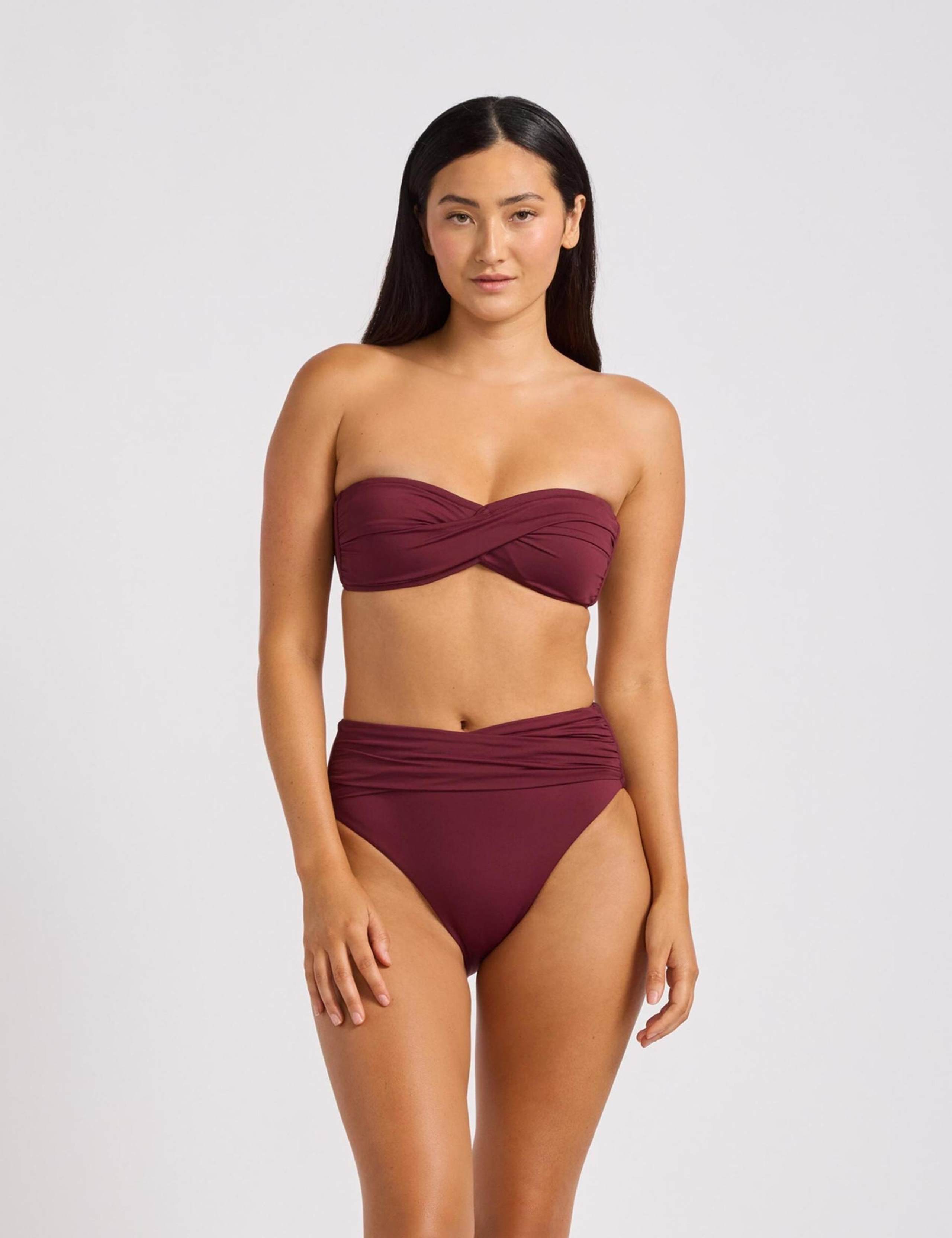 Collective Wired Twist Front Bandeau Bikini Top