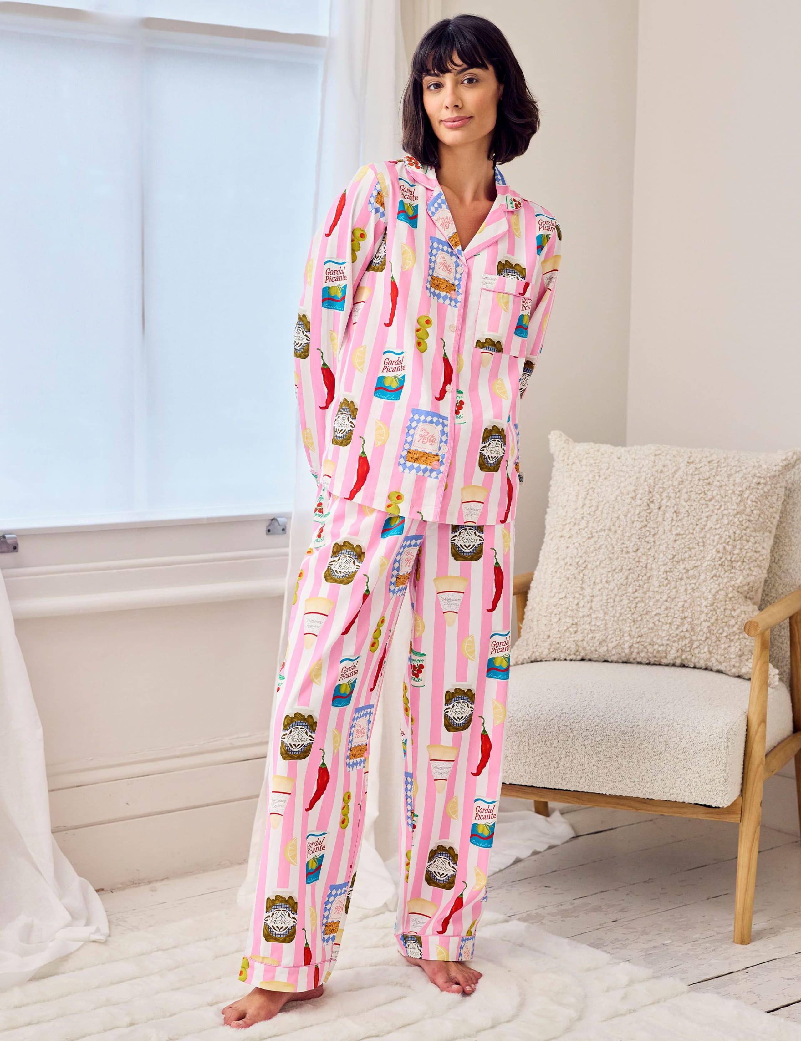 Pure Cotton Food Print Pyjama Set