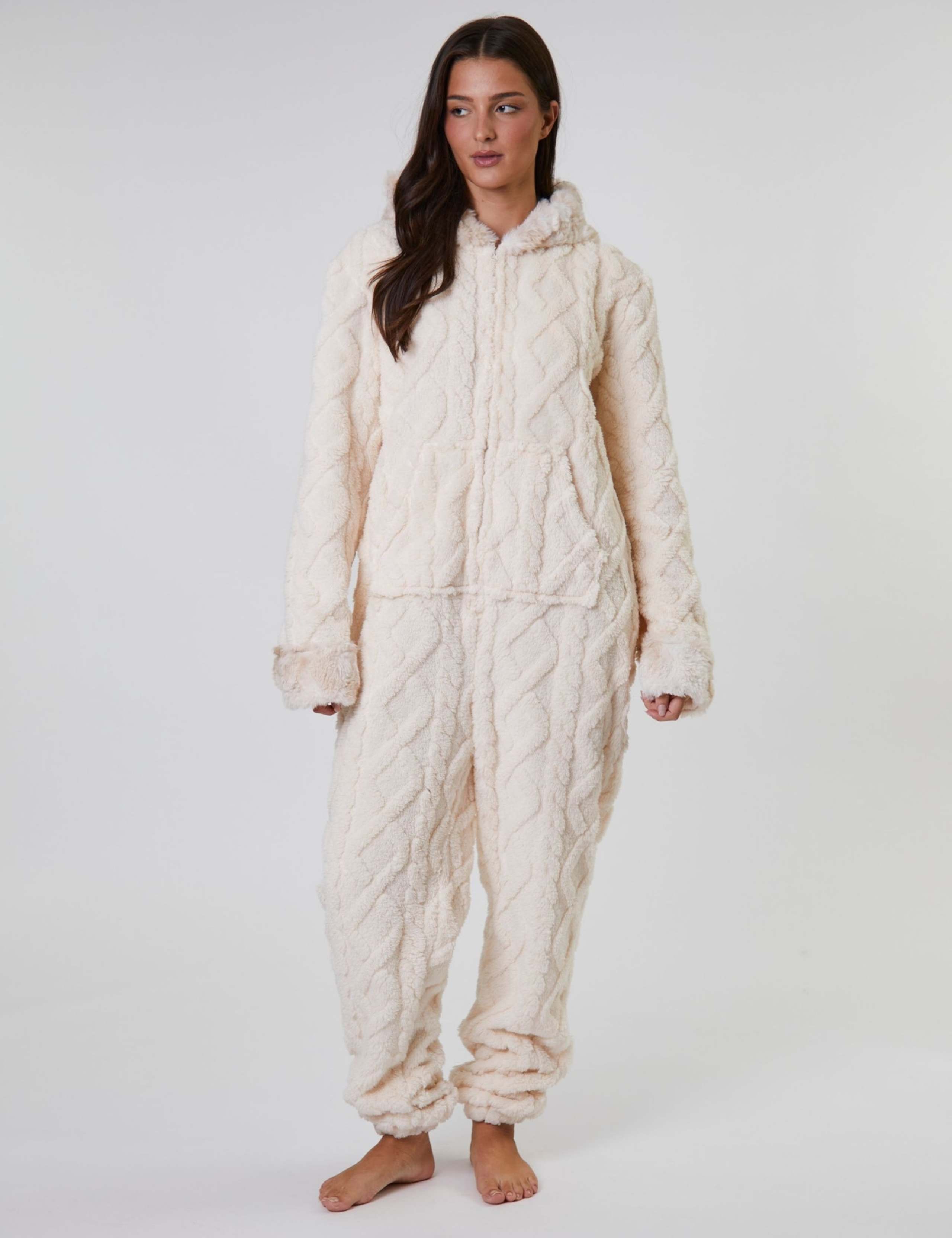 Faux Fur Trim Onesie