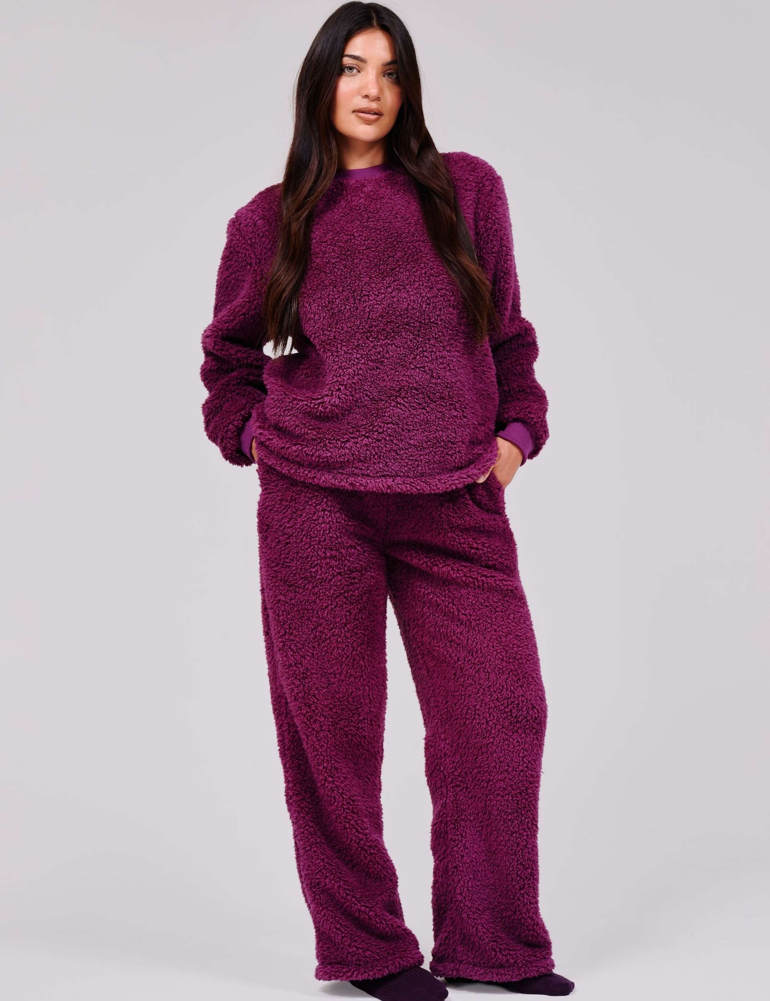 Fleece Wide Leg Lounge Set