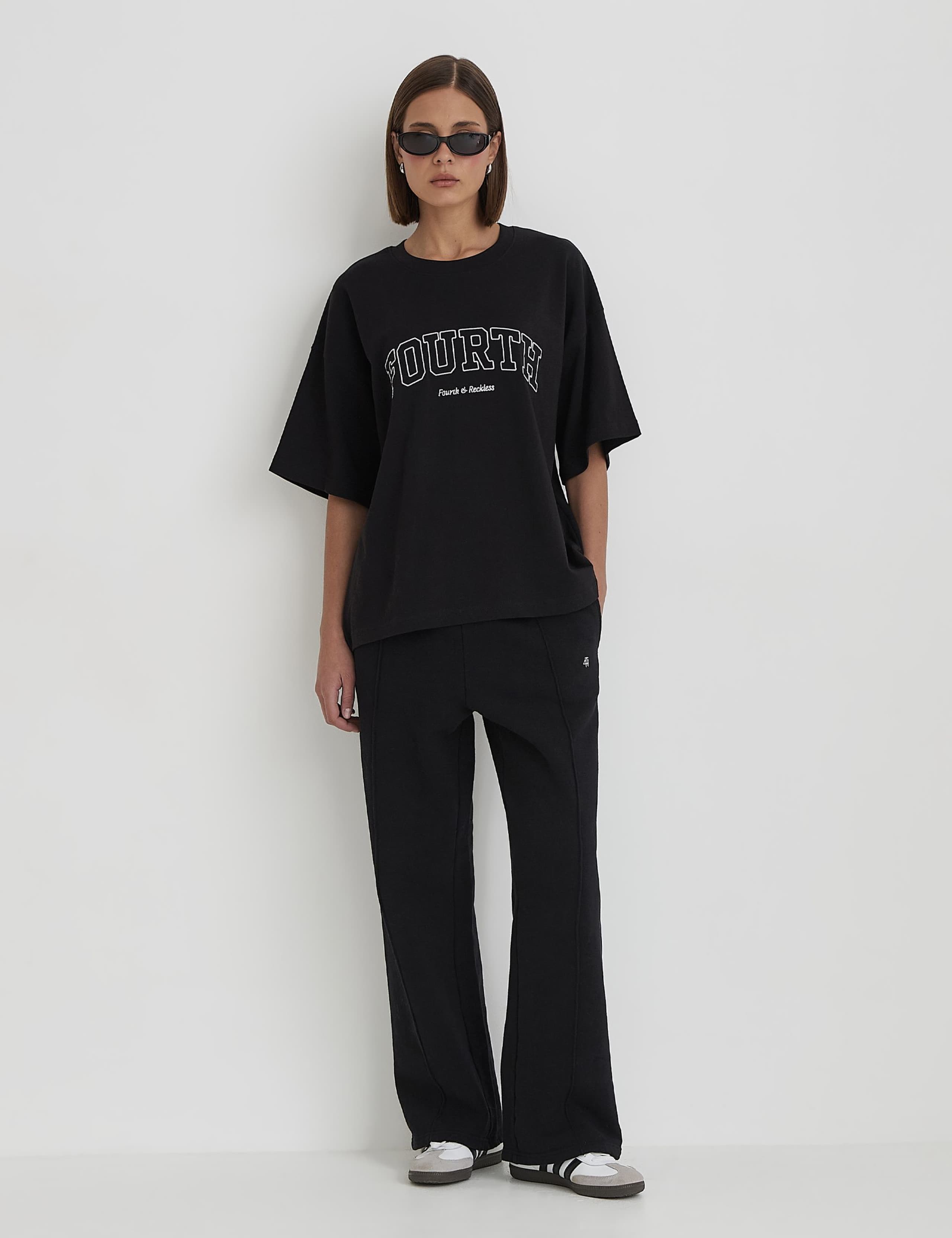 Pure Cotton Embroidered Oversized T-Shirt