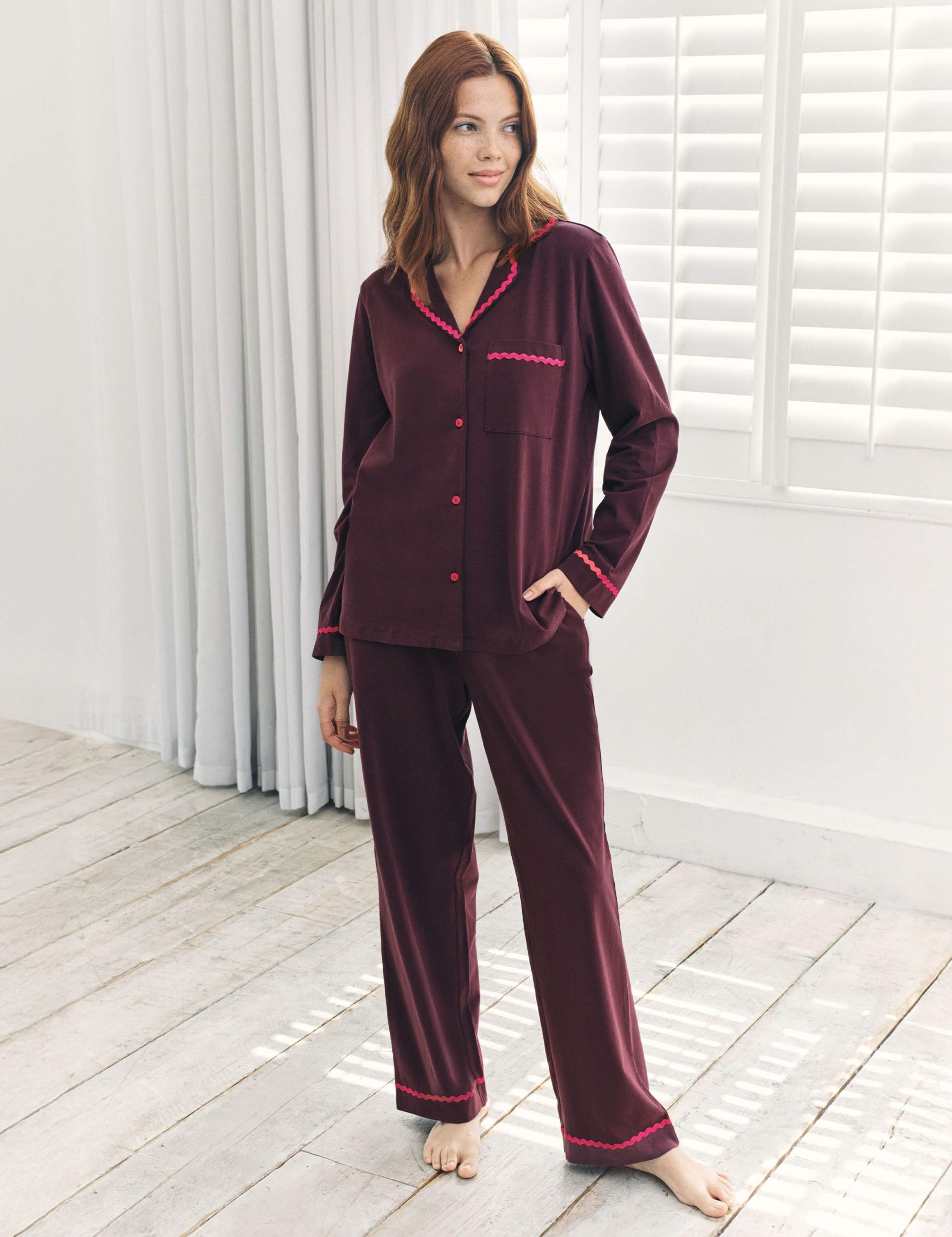 Cotton Rich Embroidered Good Night Pyjama Set