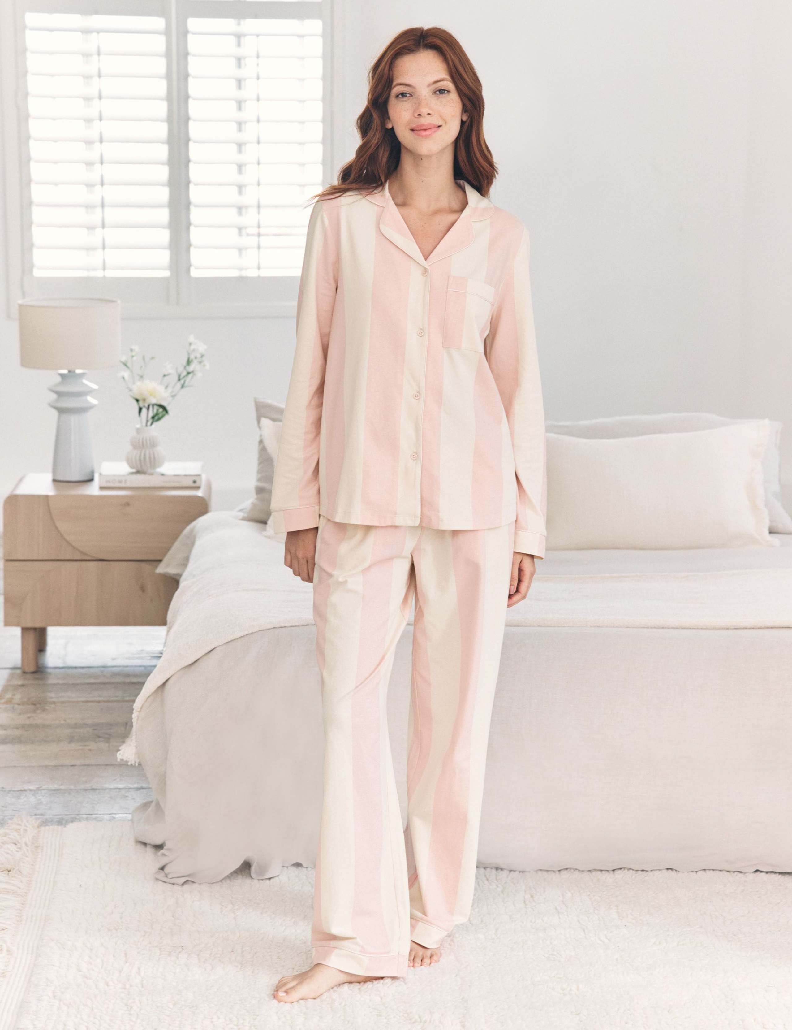 Cotton Rich Striped Pyjama Set