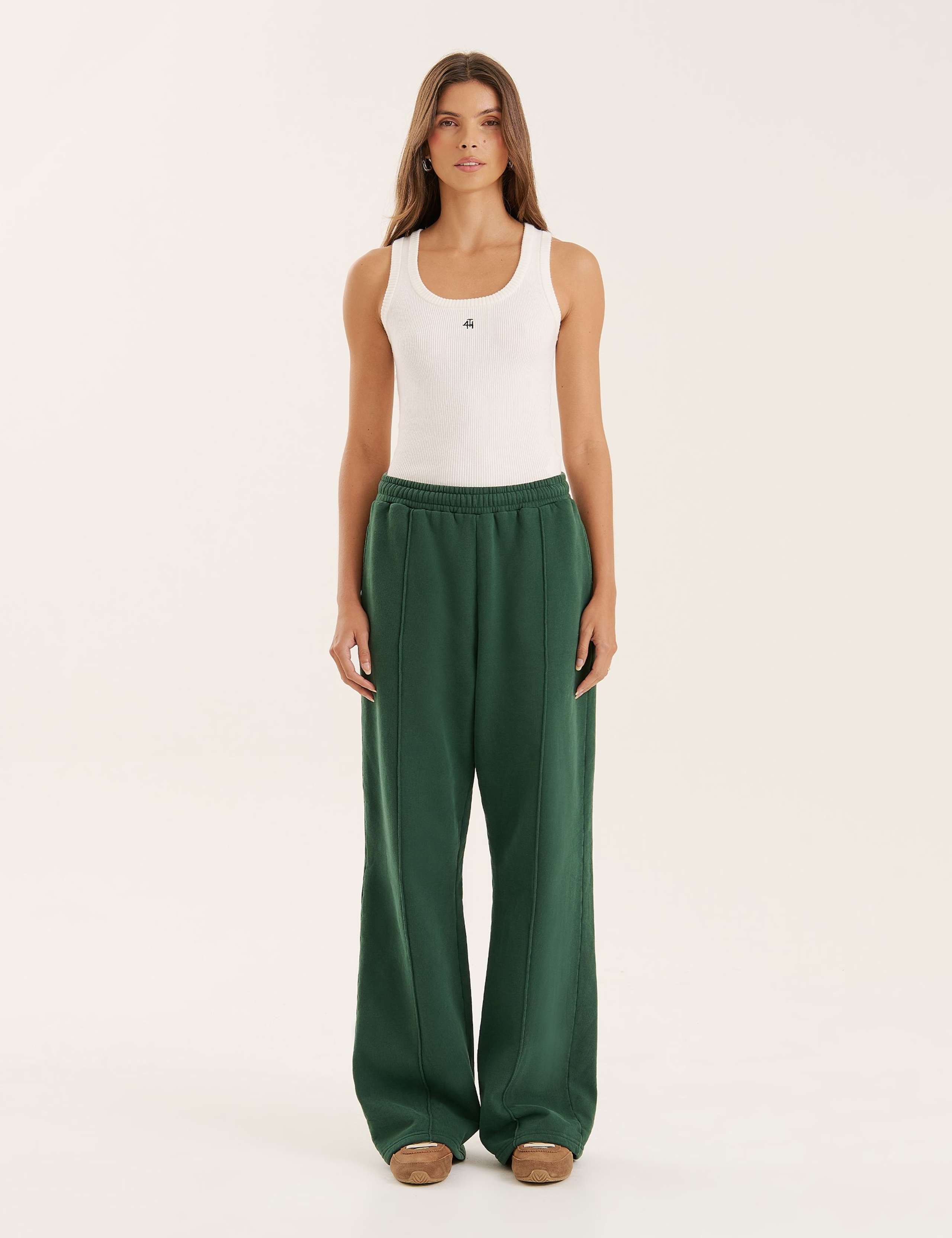 Pure Cotton Wide Leg Joggers