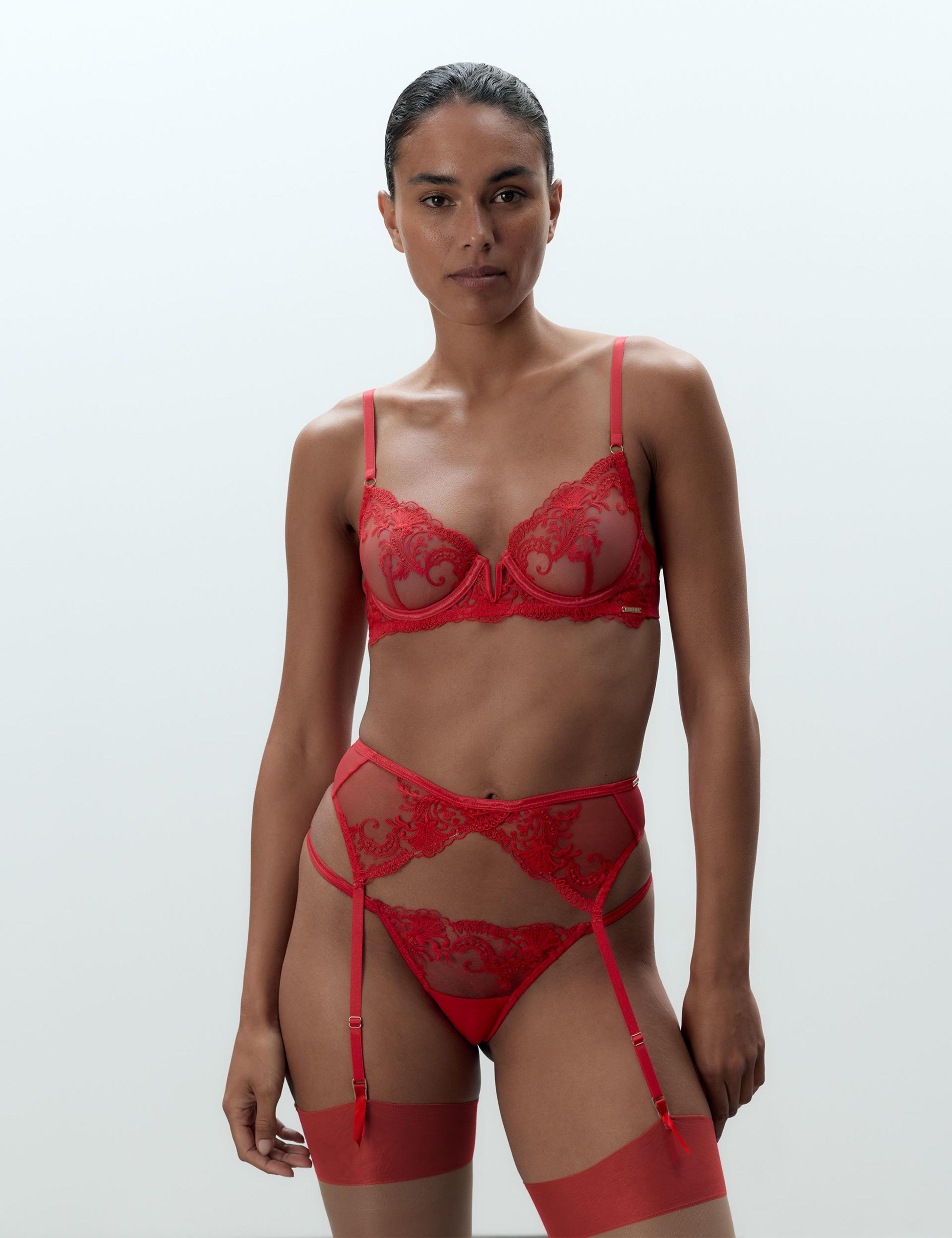 Marseille Embroidered Mesh Suspender