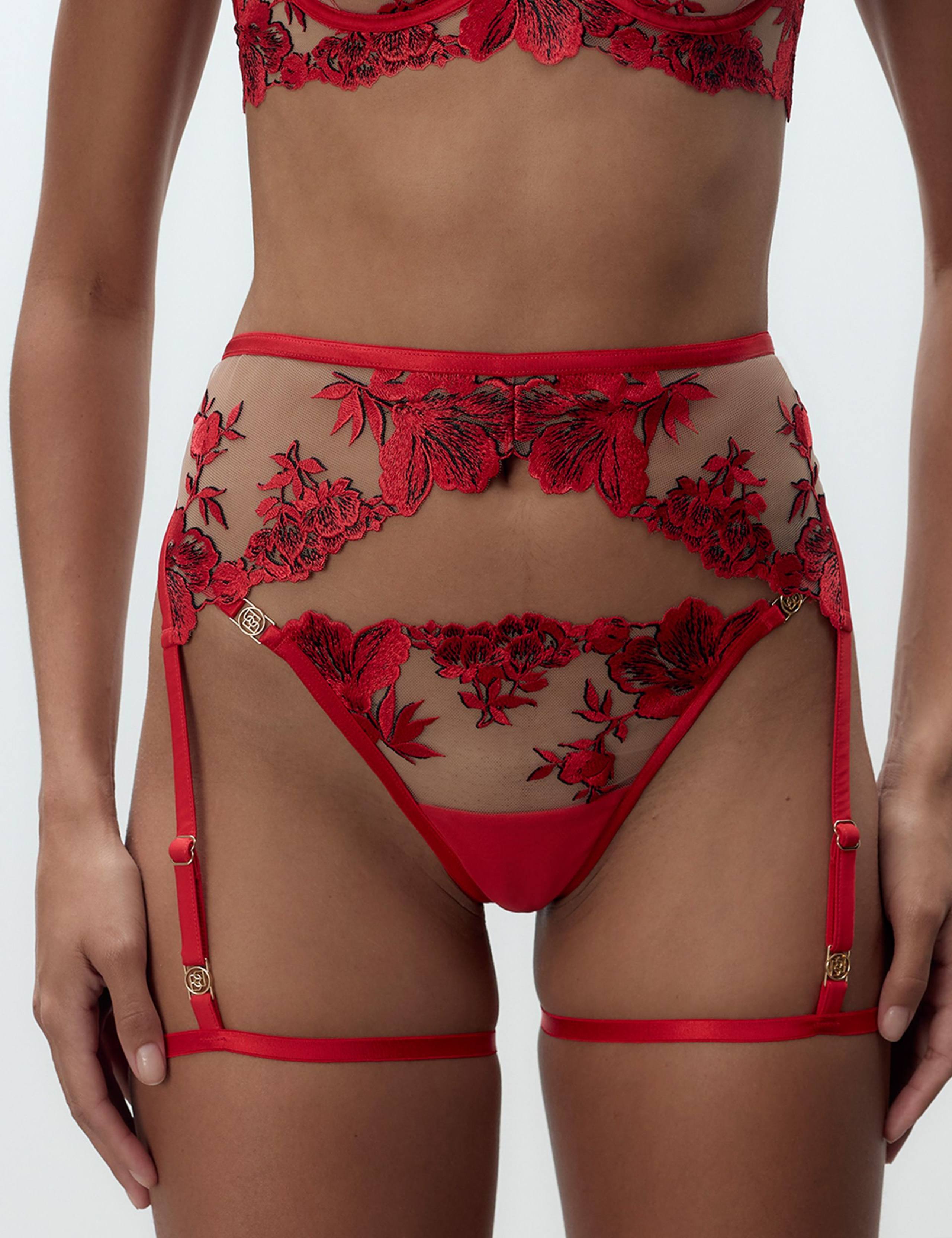 Lavanya Embroidered Sheer Suspender