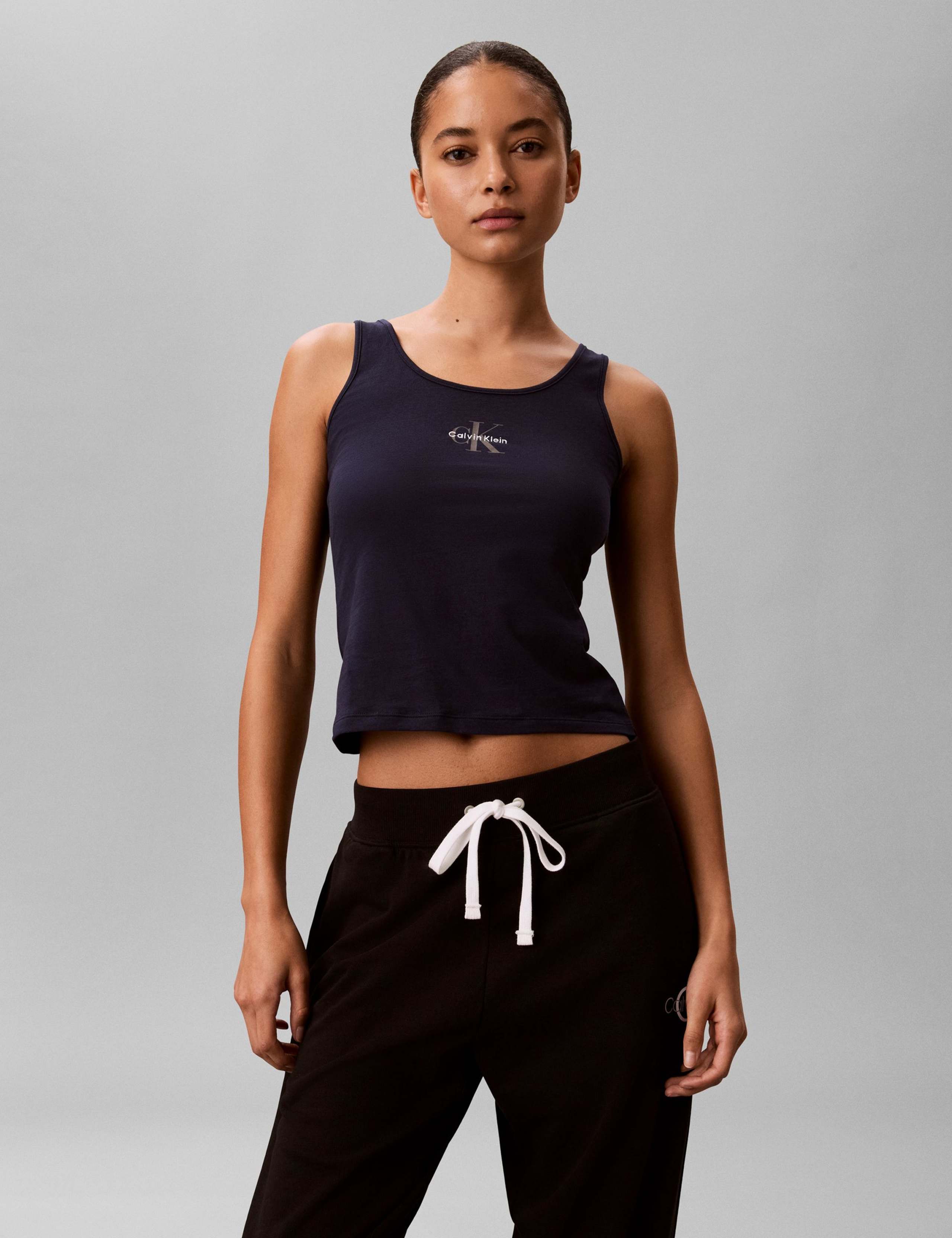 Cotton Stretch Lounge Logo Graphic Vest