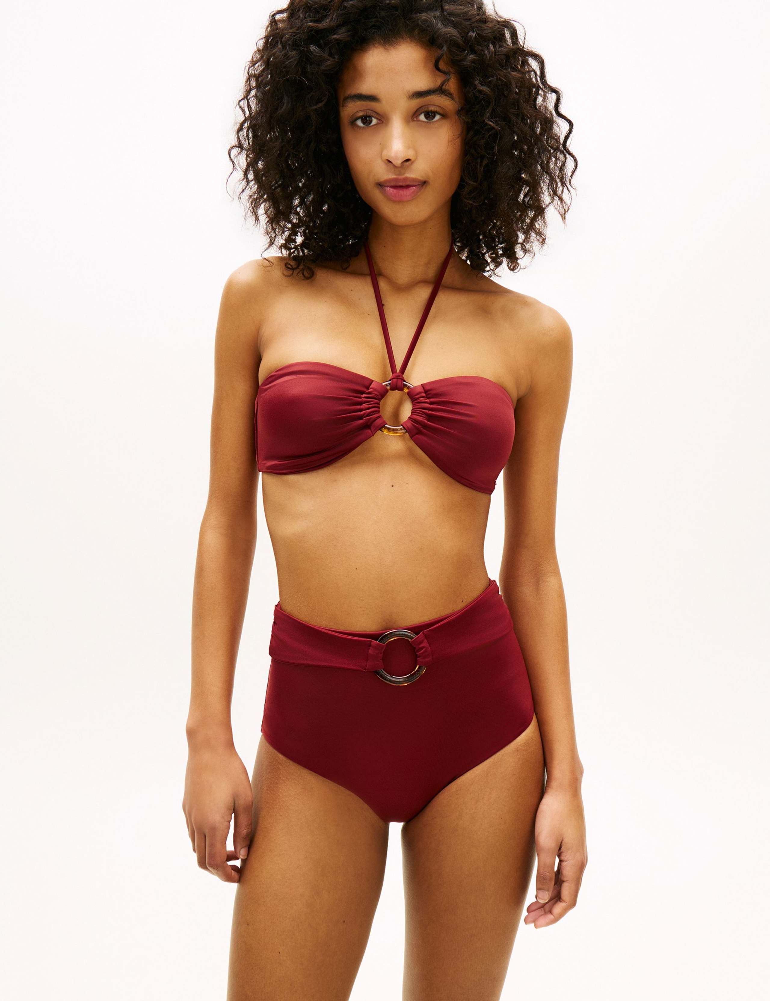 Elevated Belted High Waisted Bikini Bottoms
