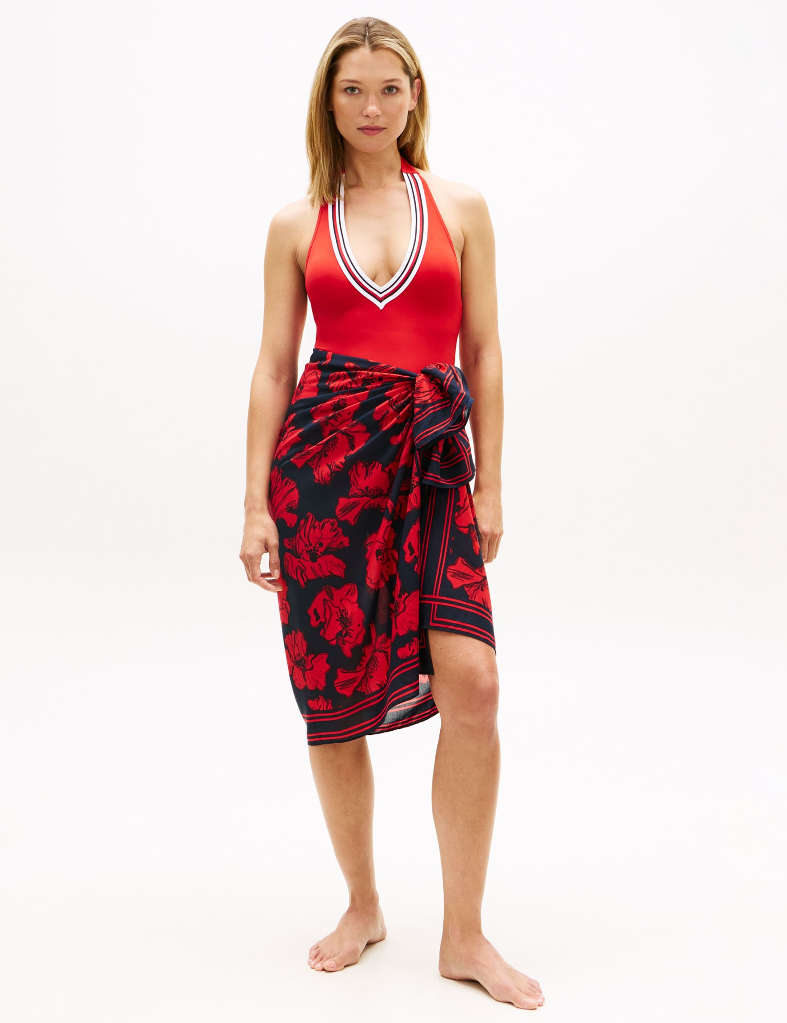 Pure Lyocell Floral Beach Cover Up Sarong