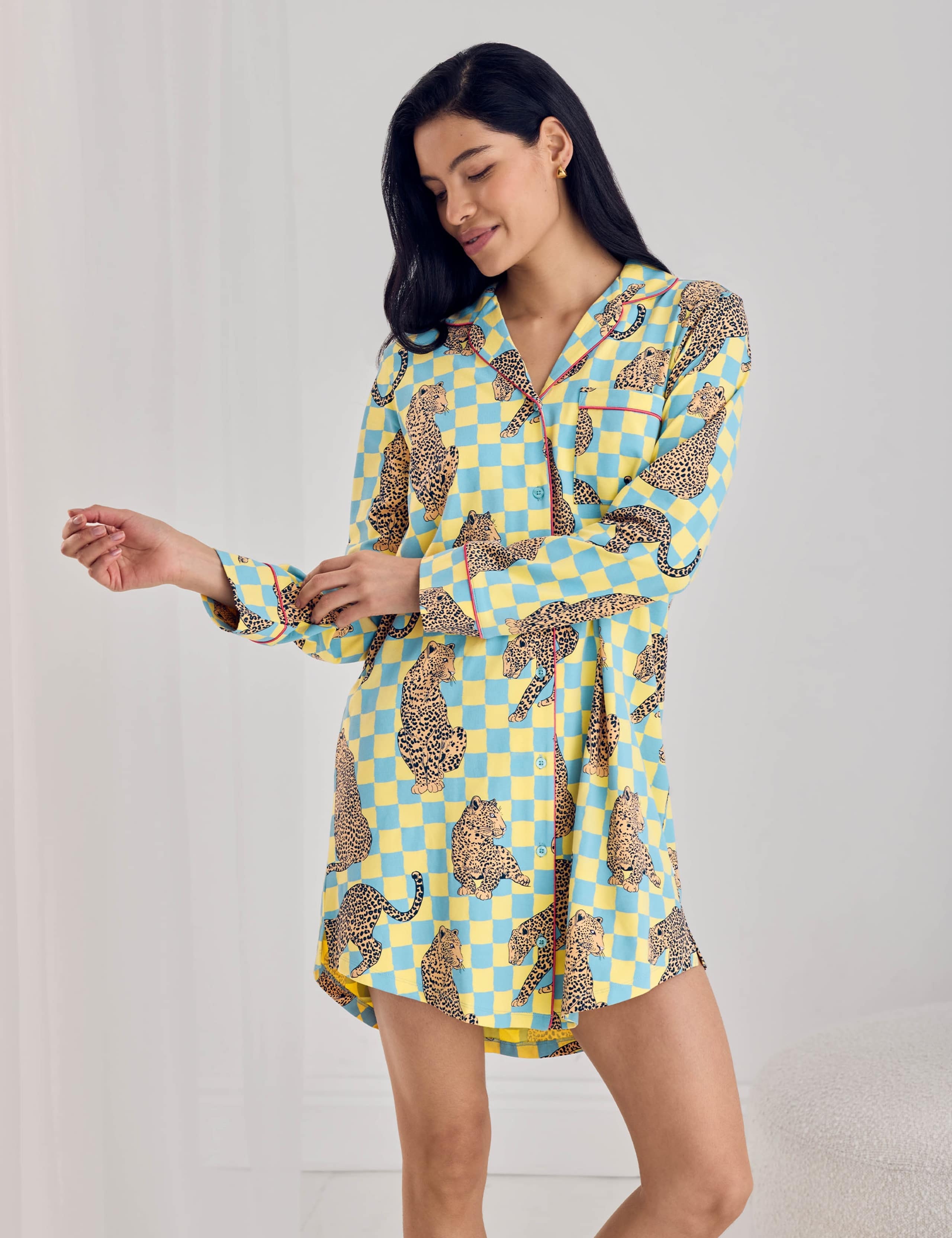 Cotton Rich Checked Nightshirt