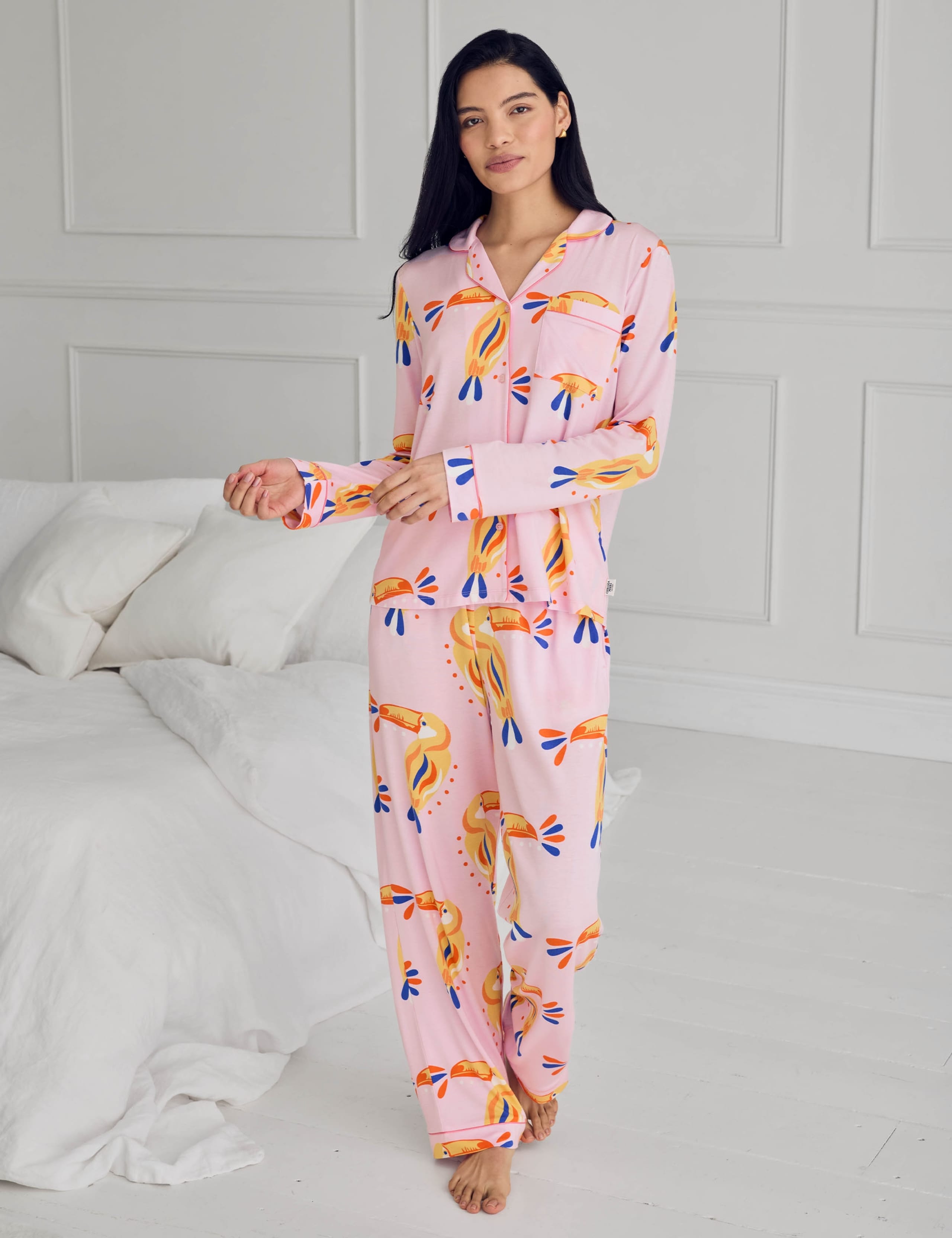 Modal Rich Toucan Print Pyjama Set