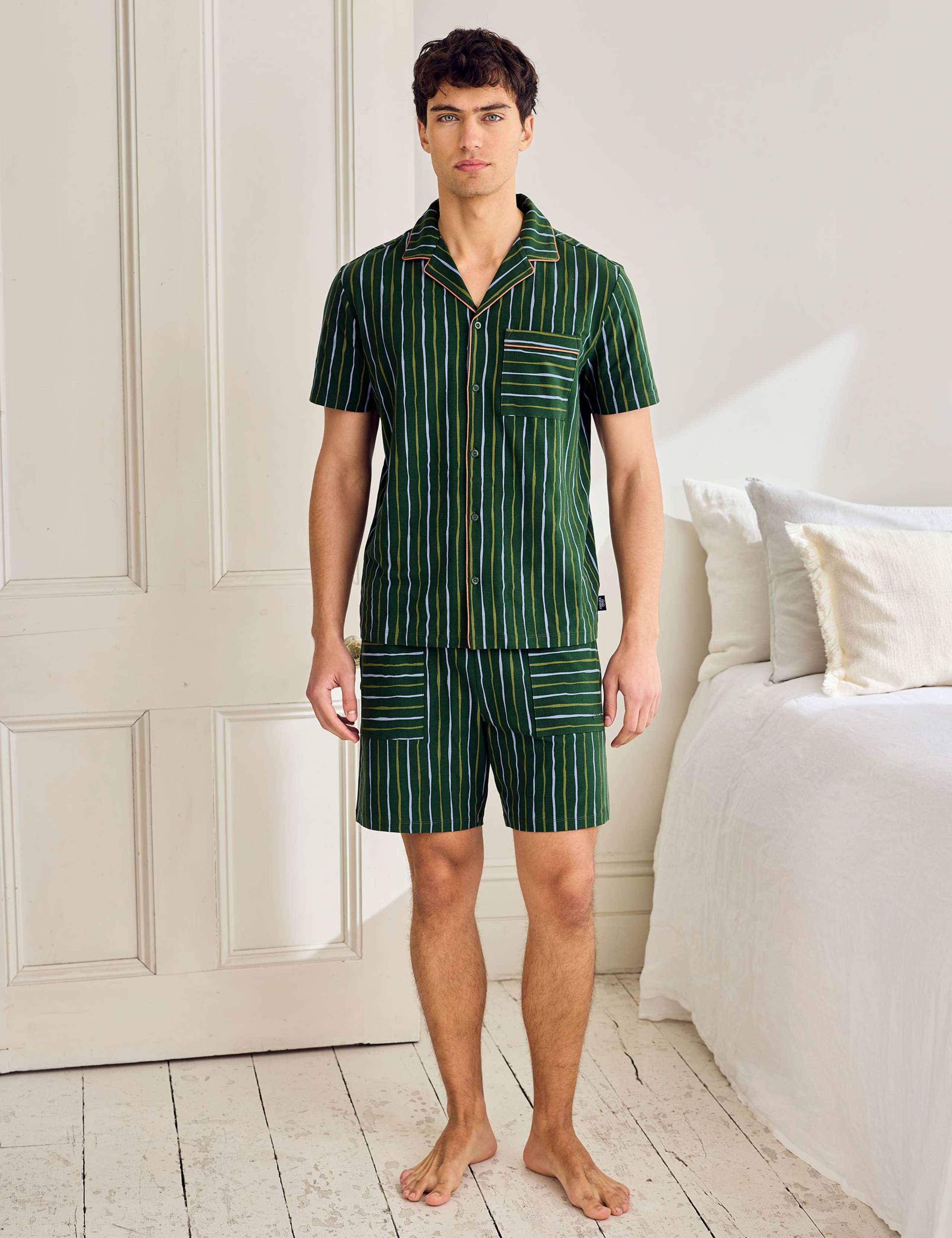 Cotton Rich Striped Pyjama Set