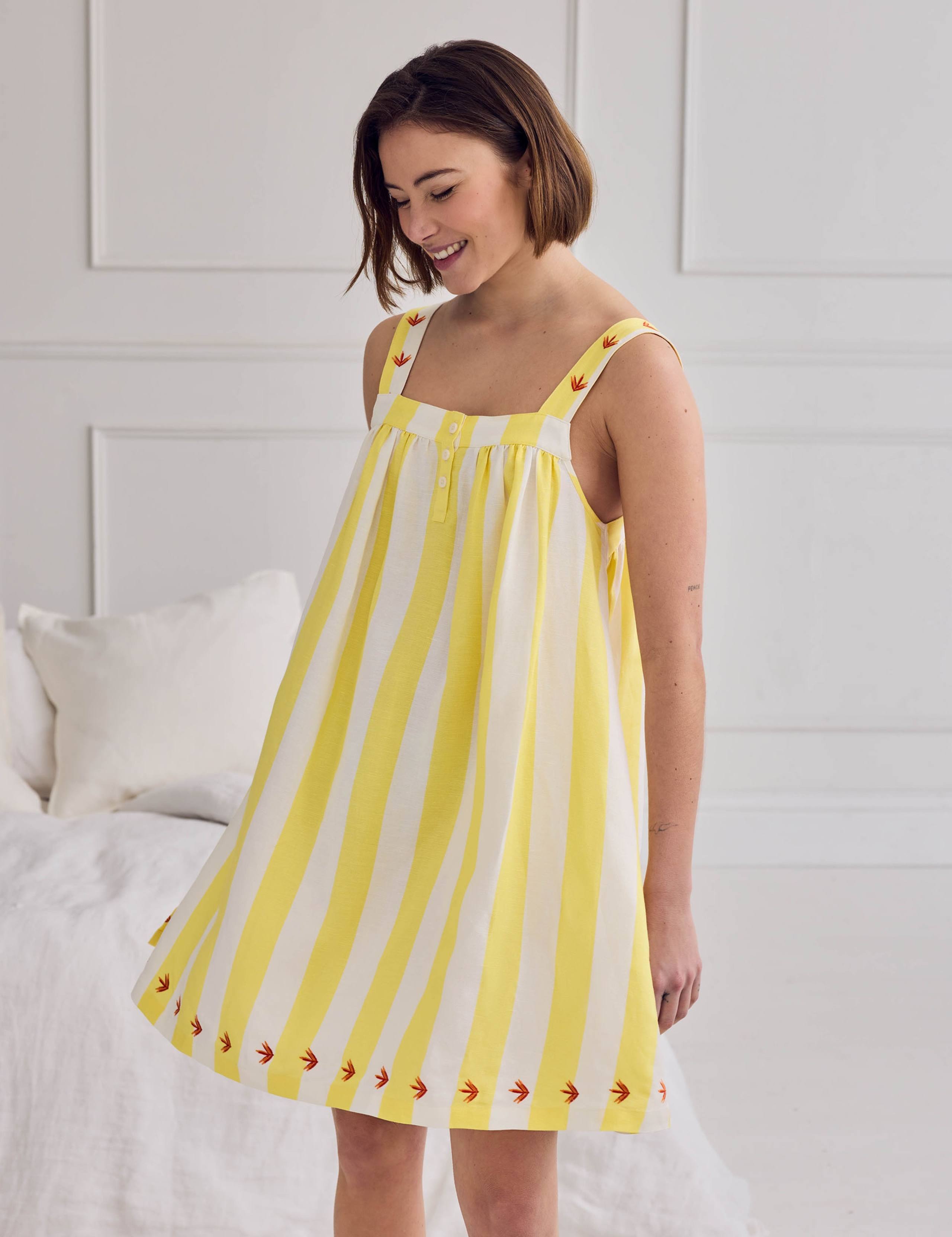 Linen Rich Striped Chemise