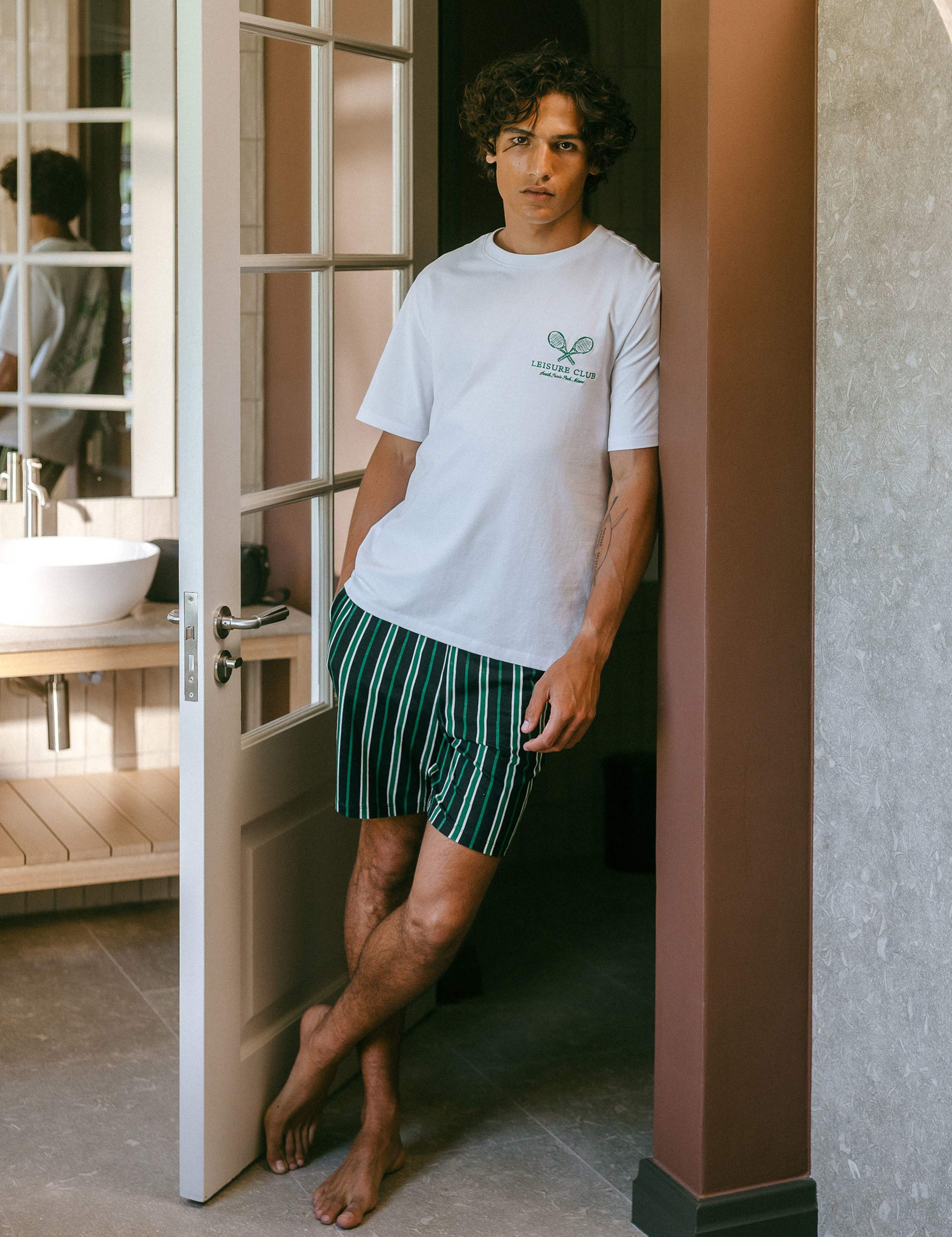 Crew Neck T-Shirt and Shorts Pyjama Set
