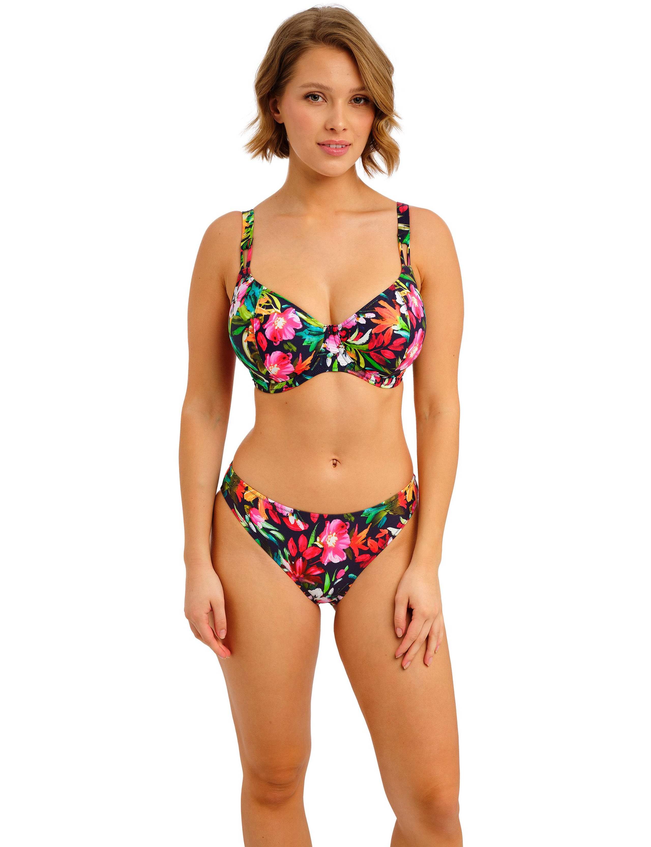 Kailua Floral Wired Plunge Bikini Top (D-HH)