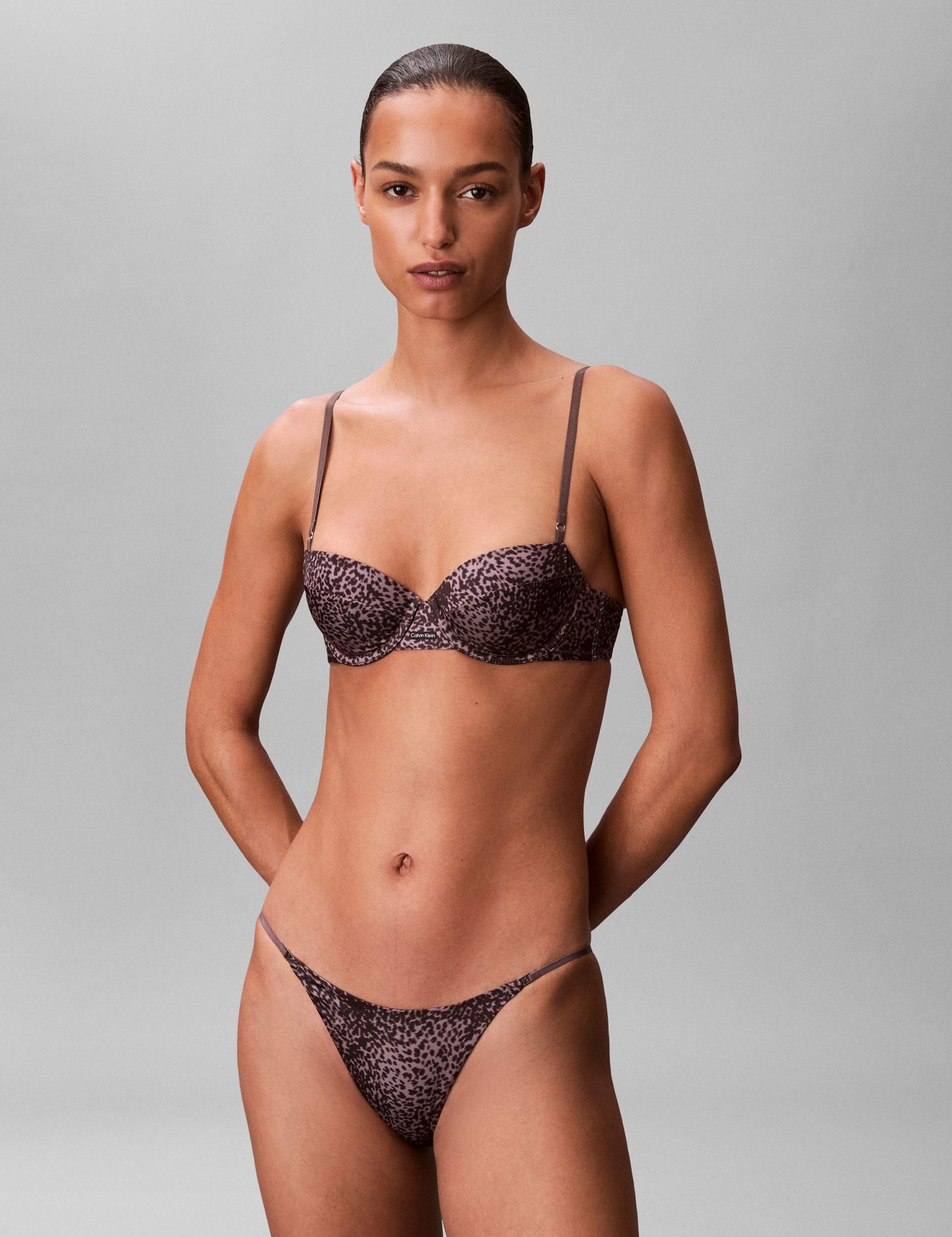Signature Satin Animal Tanga Brazilian Knickers