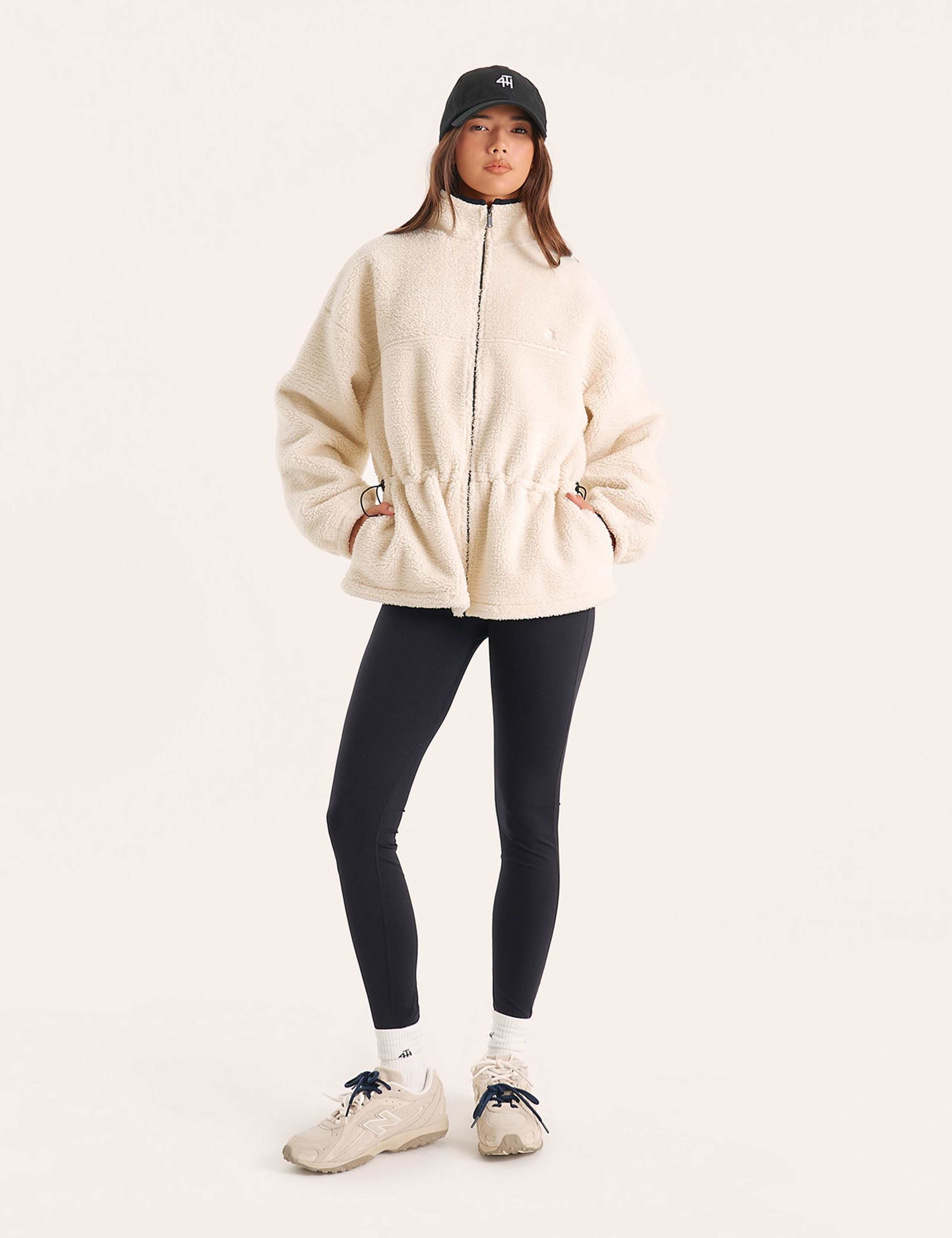 Zip Up Funnel Neck Fleece Jacket