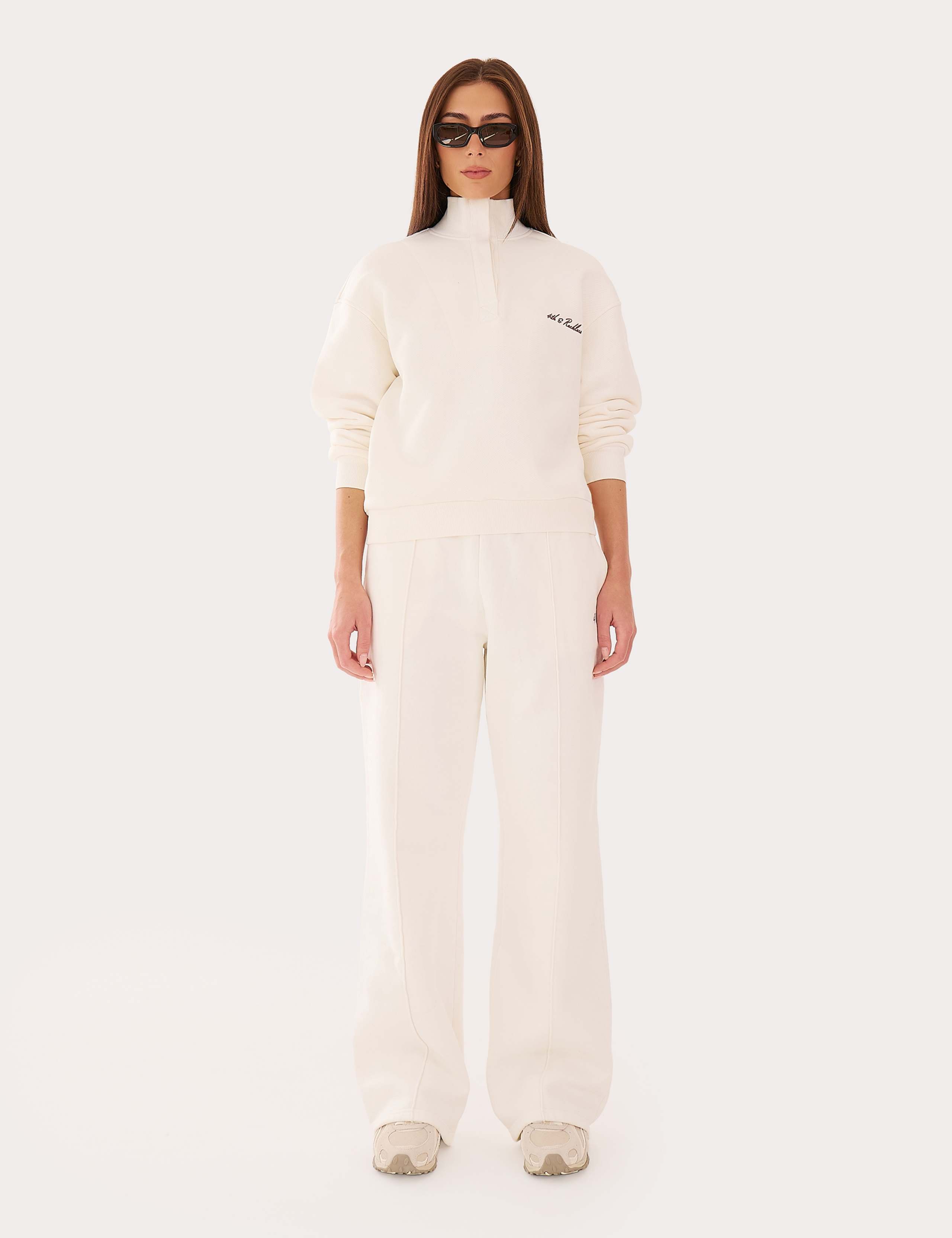 Pure Cotton Half Zip Relaxed Sweatshirt