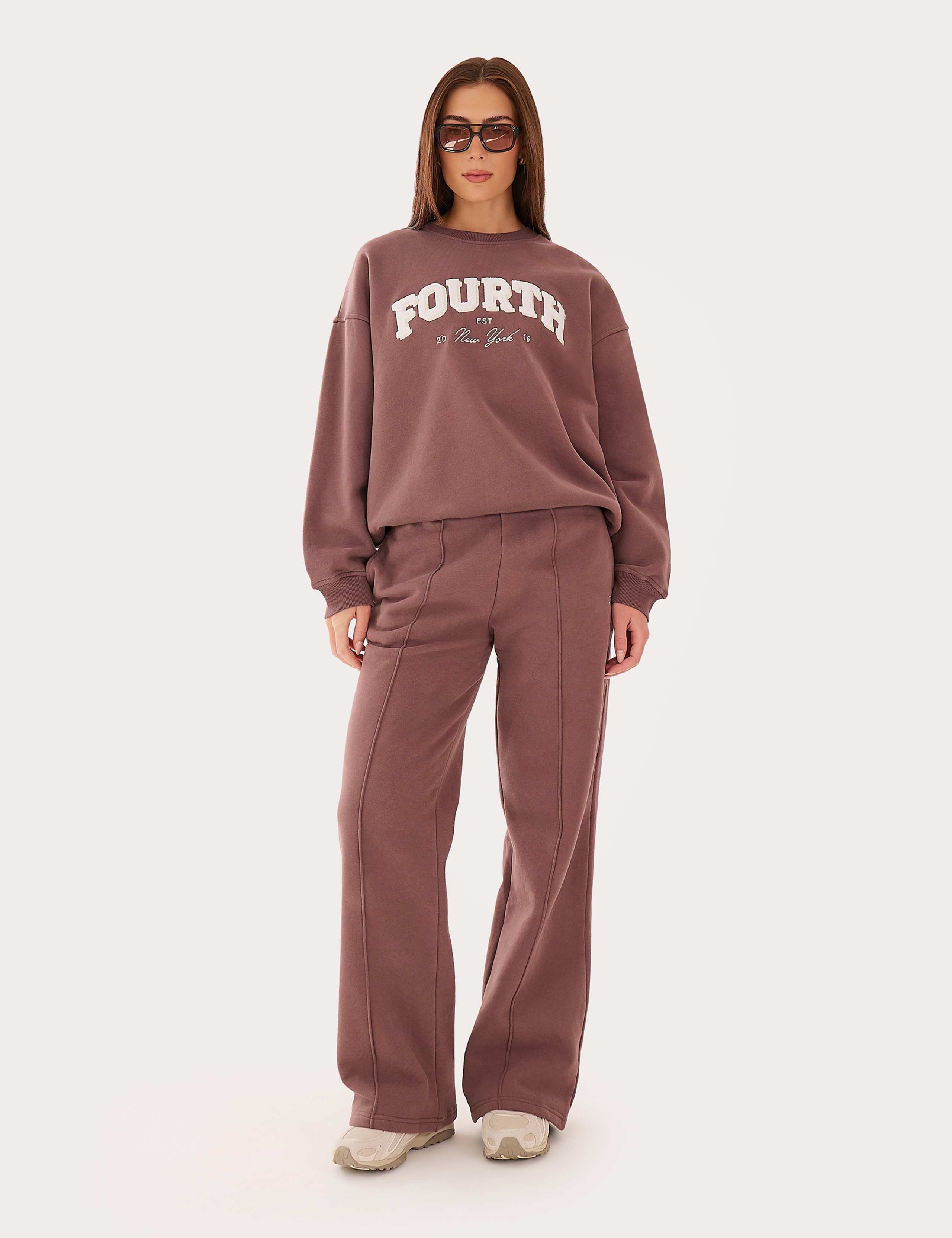 Pure Cotton High Waisted Wide Leg Joggers