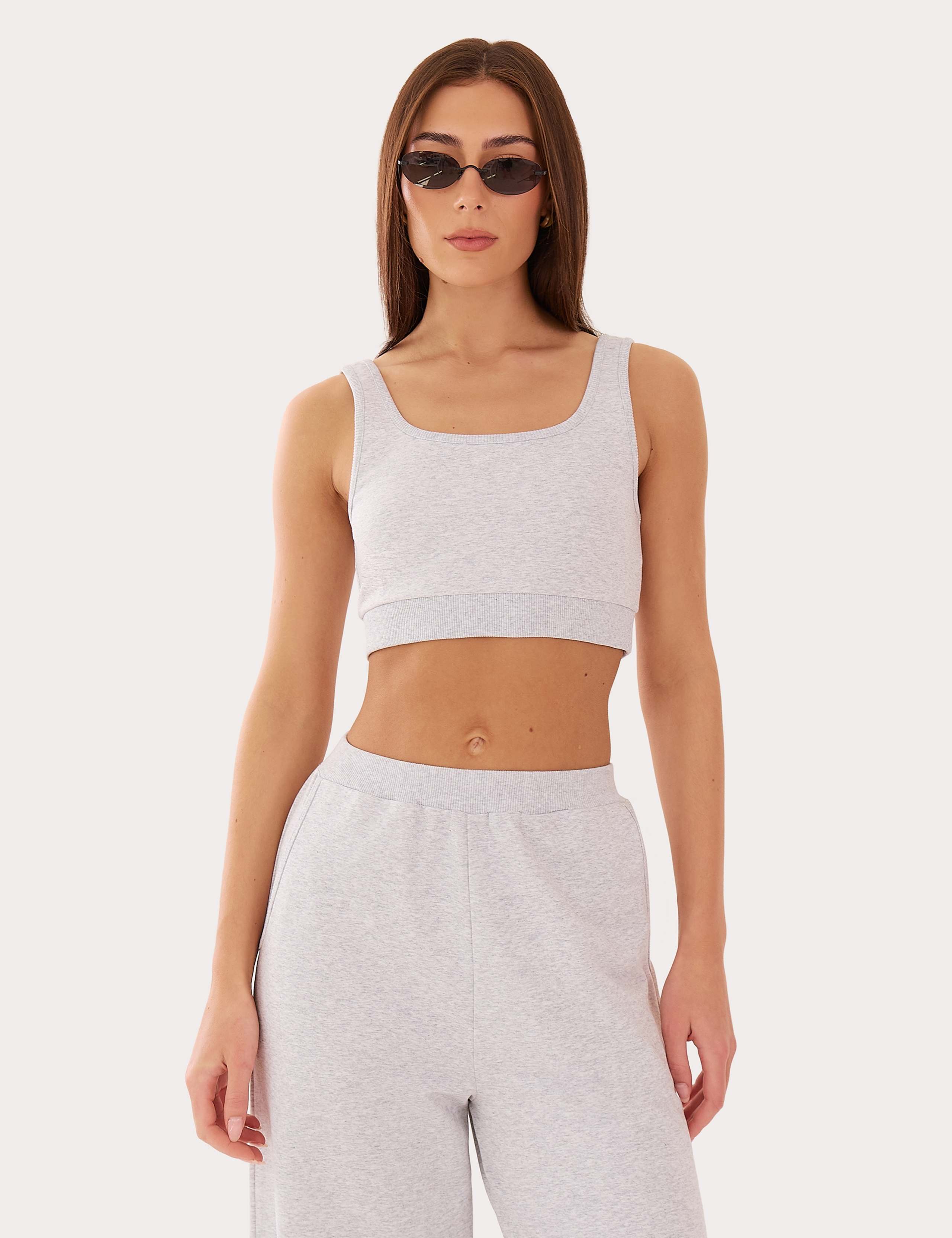 Cotton Rich Square Neck Crop Cami Top