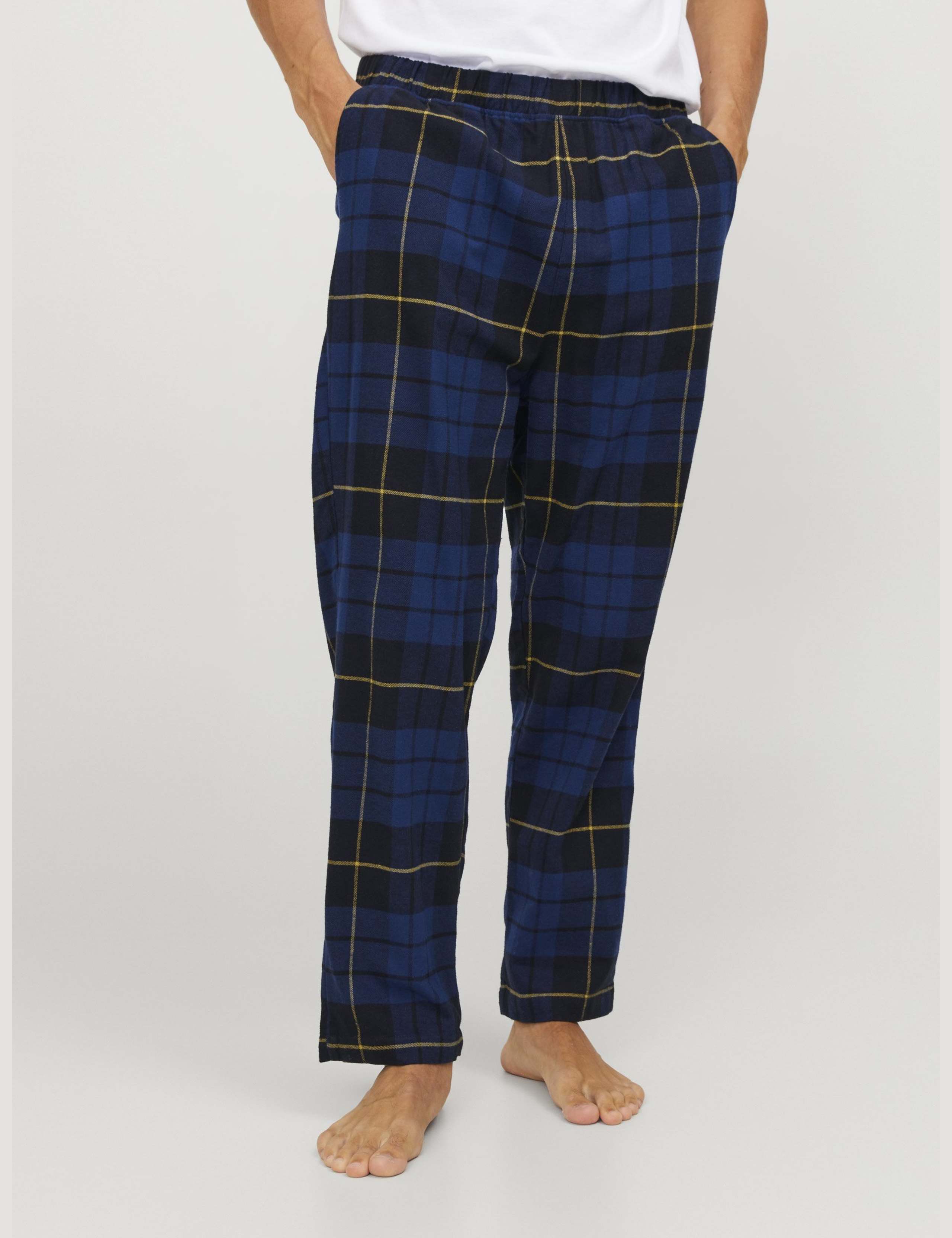 Pure Cotton Checked Pyjama Bottoms