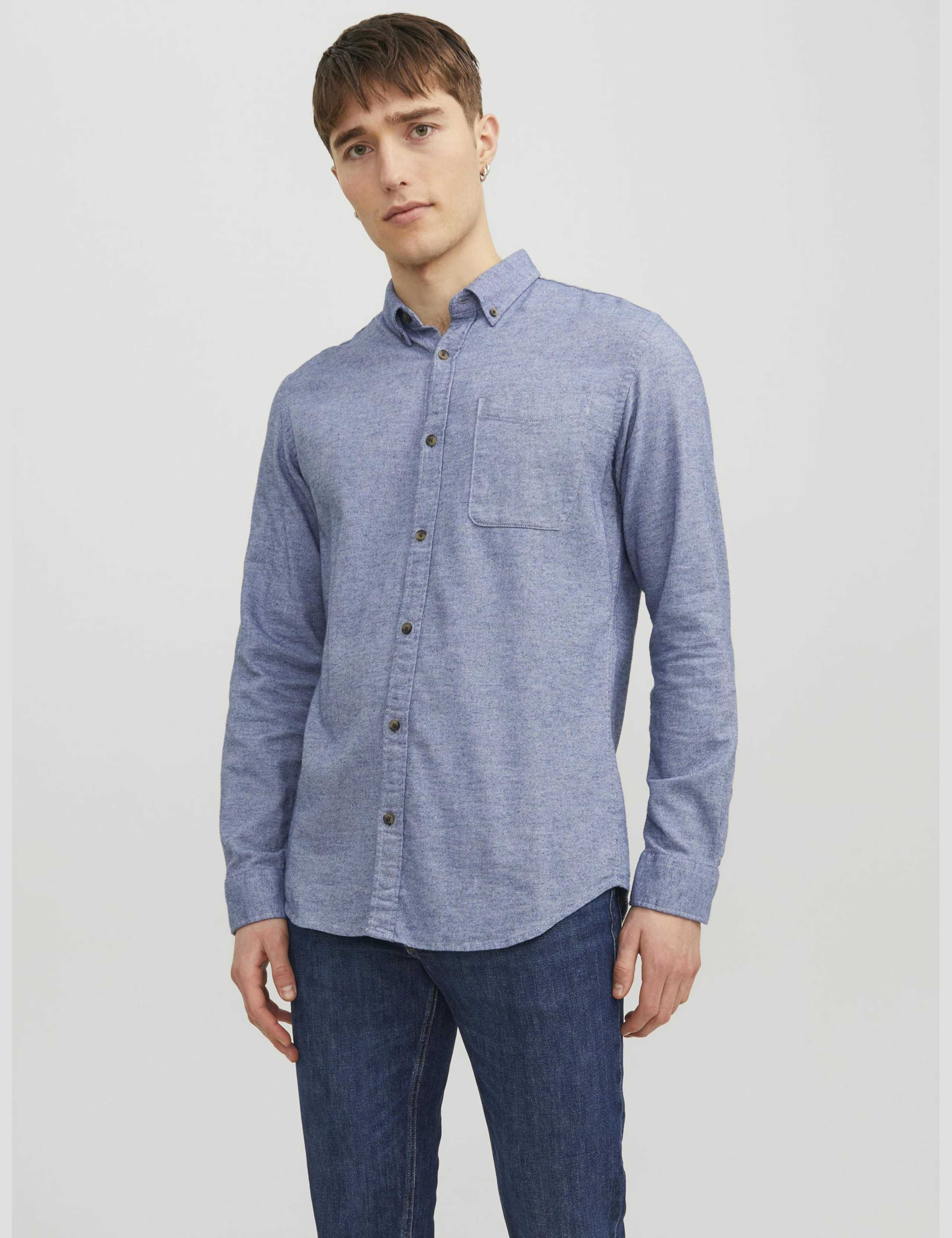 Slim Fit Easy Iron Pure Cotton Shirt
