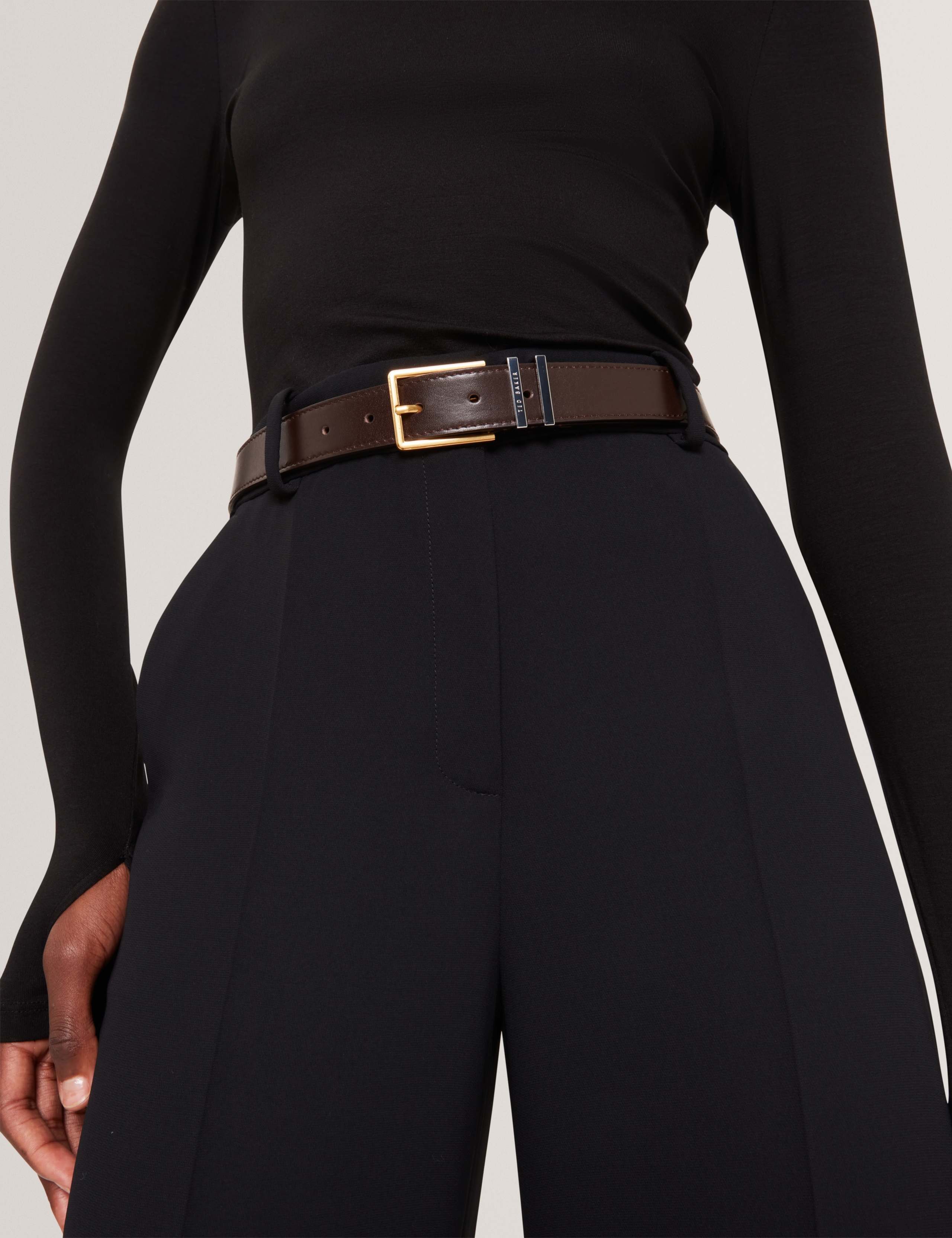 Leather Double Keeper Jeans Belt