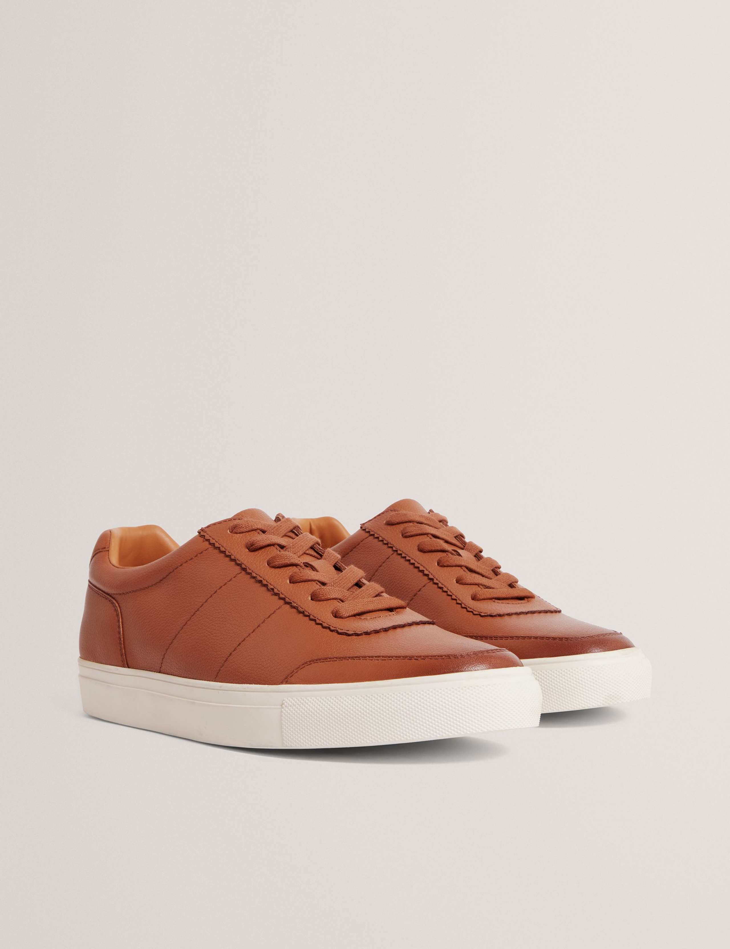 Leather Lace Up Trainers