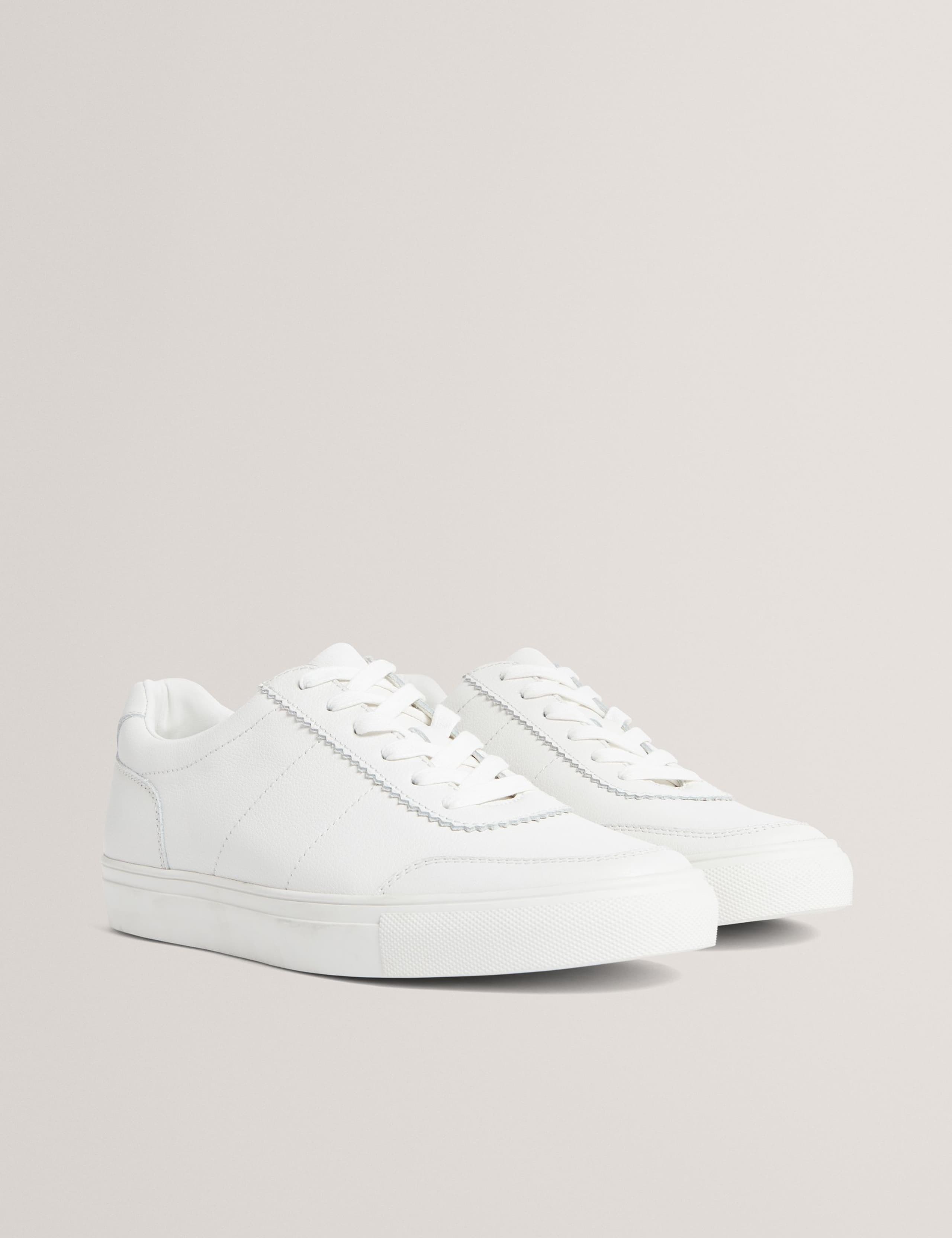 Leather Lace Up Trainers