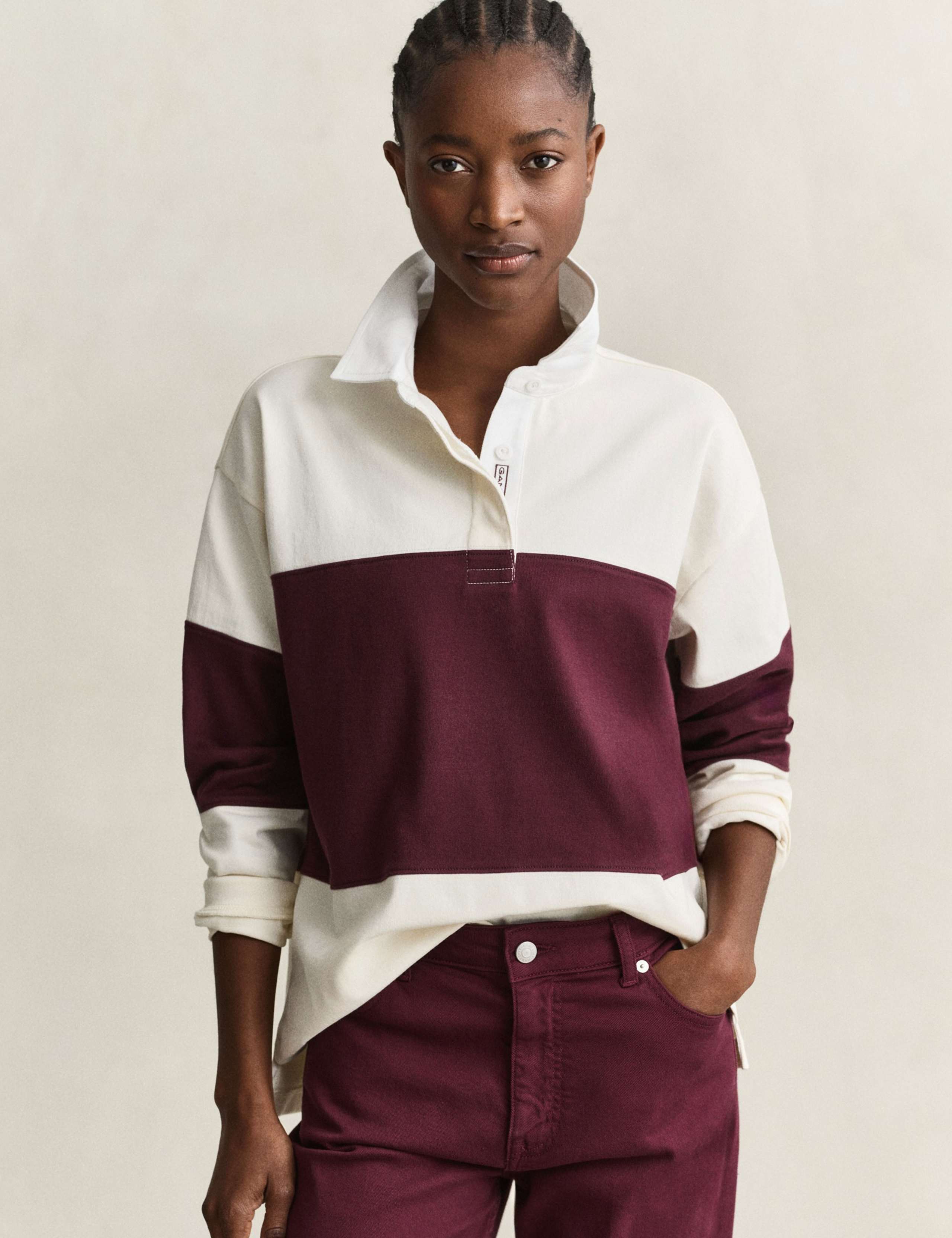 Pure Cotton Striped Rugby Shirt