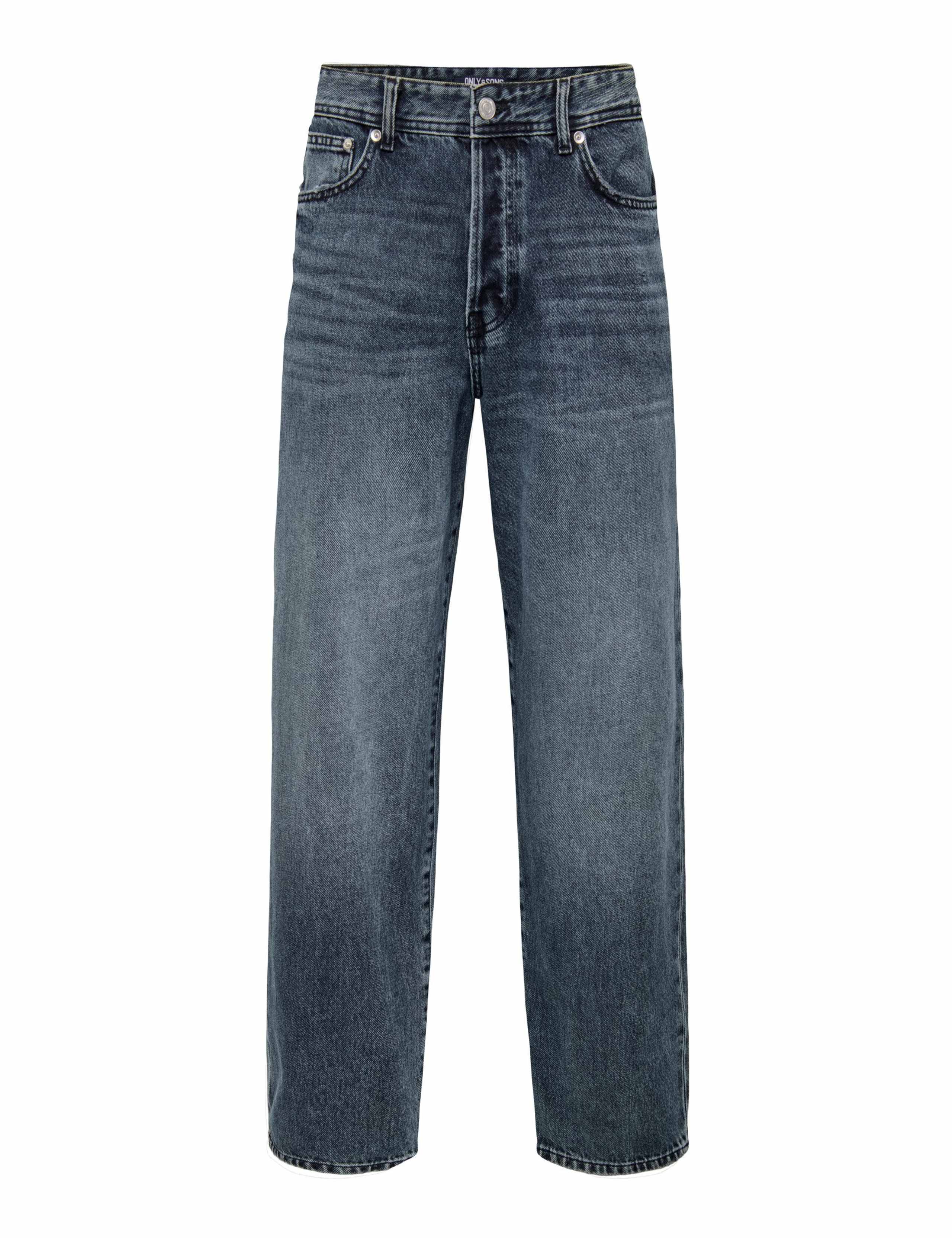 Loose Fit Vintage Wash Rigid Jeans