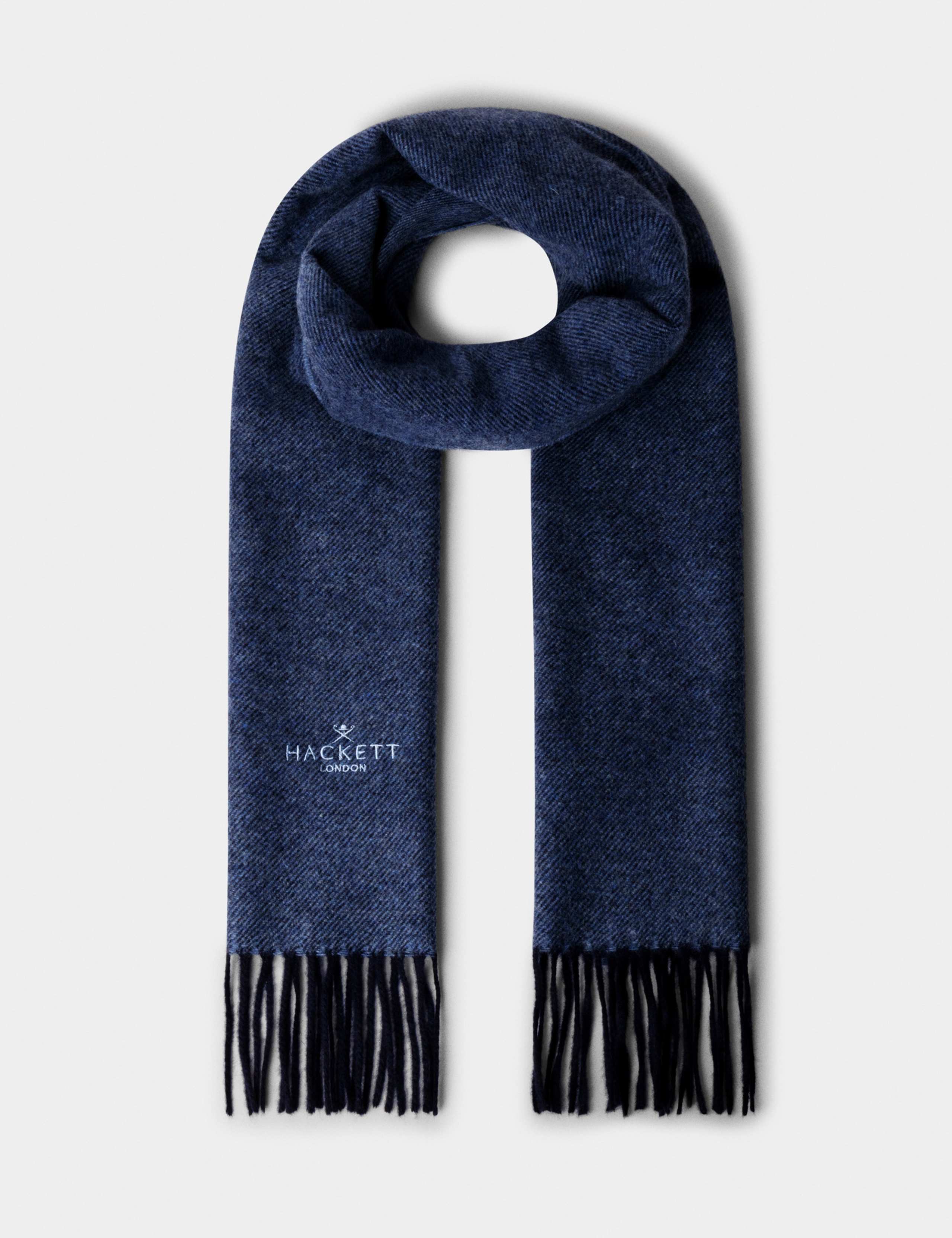 Wool Cashmere Blend Twill Scarf
