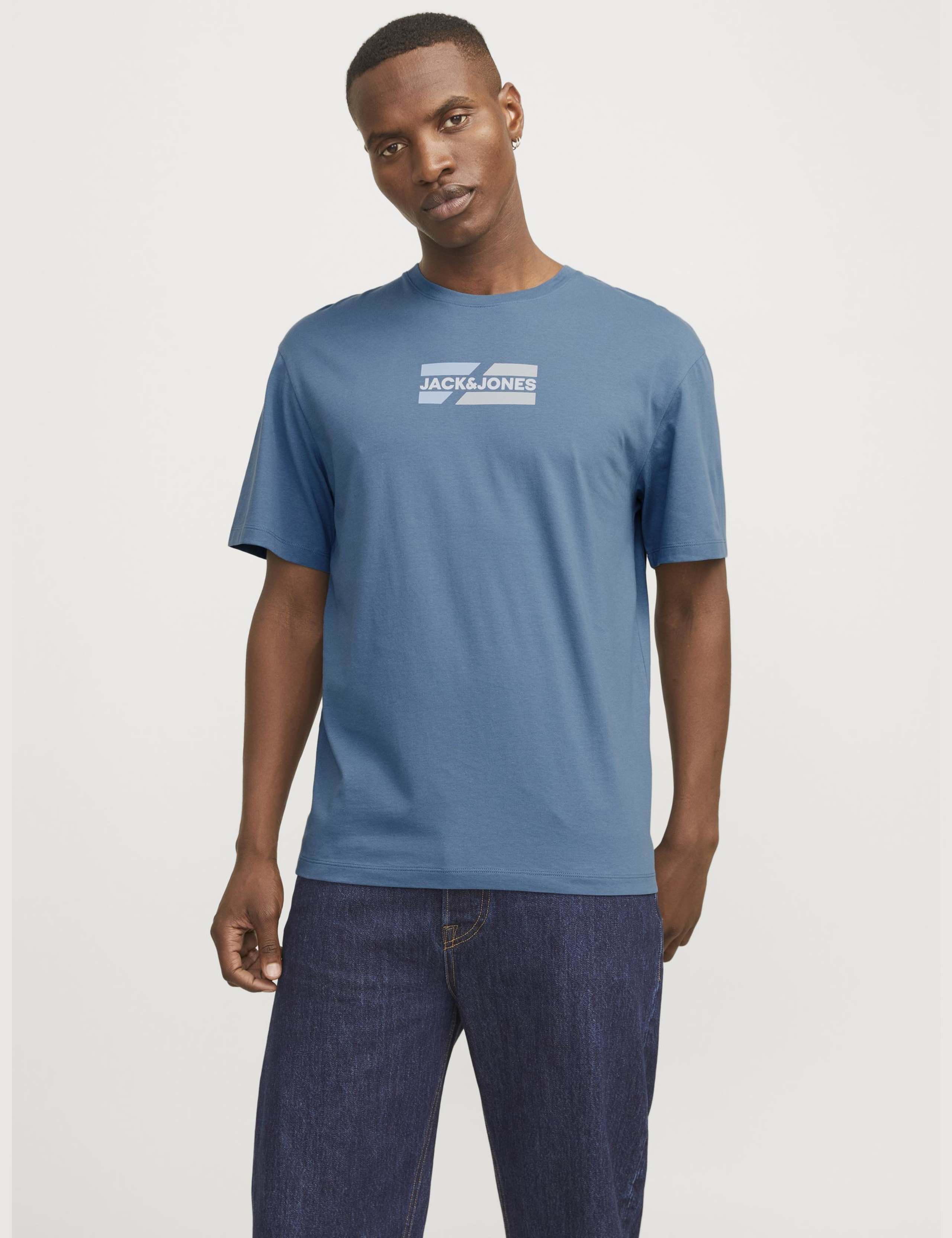 Pure Cotton Logo Graphic Crew Neck T-Shirt