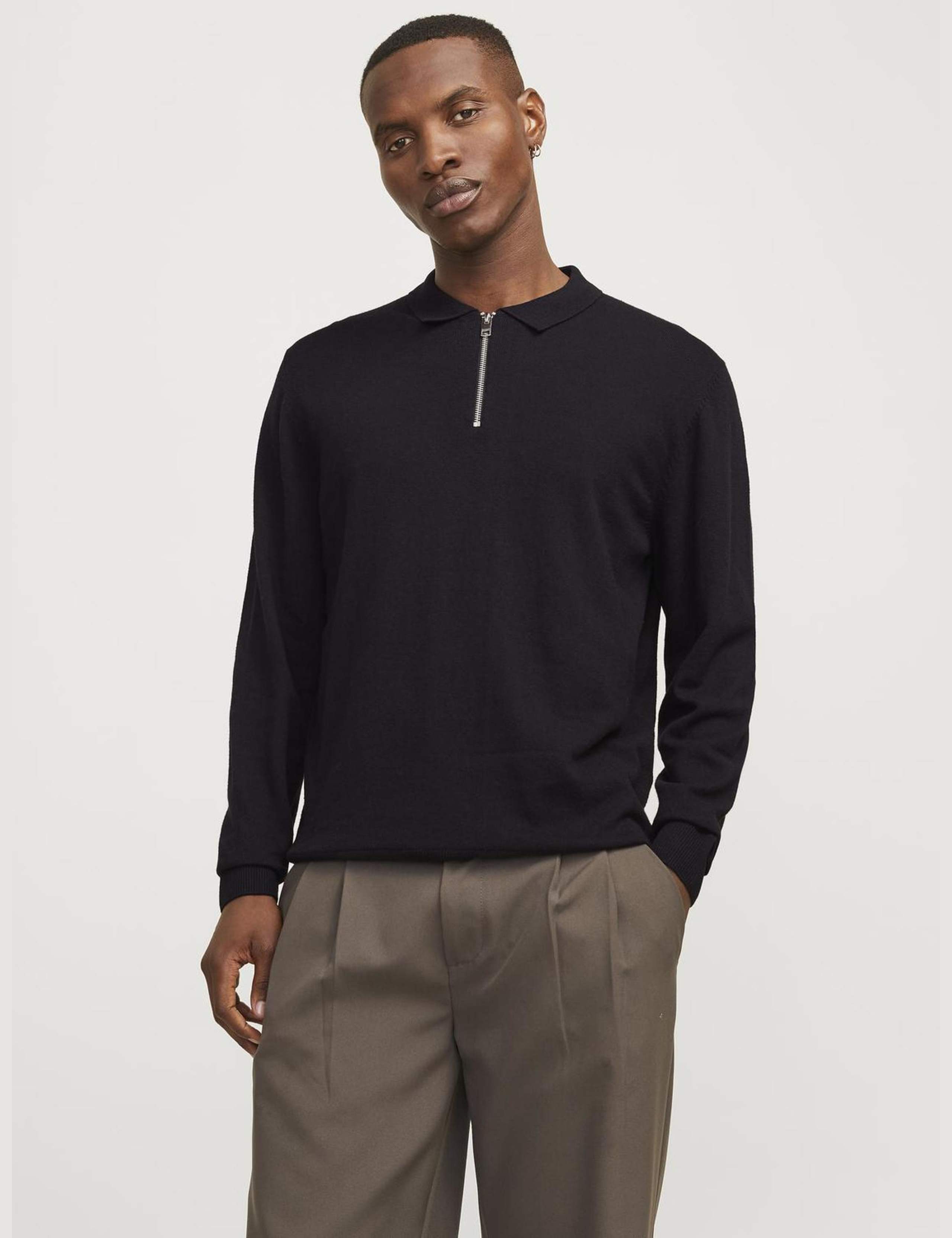 Cotton Rich Half Zip Knitted Jumper
