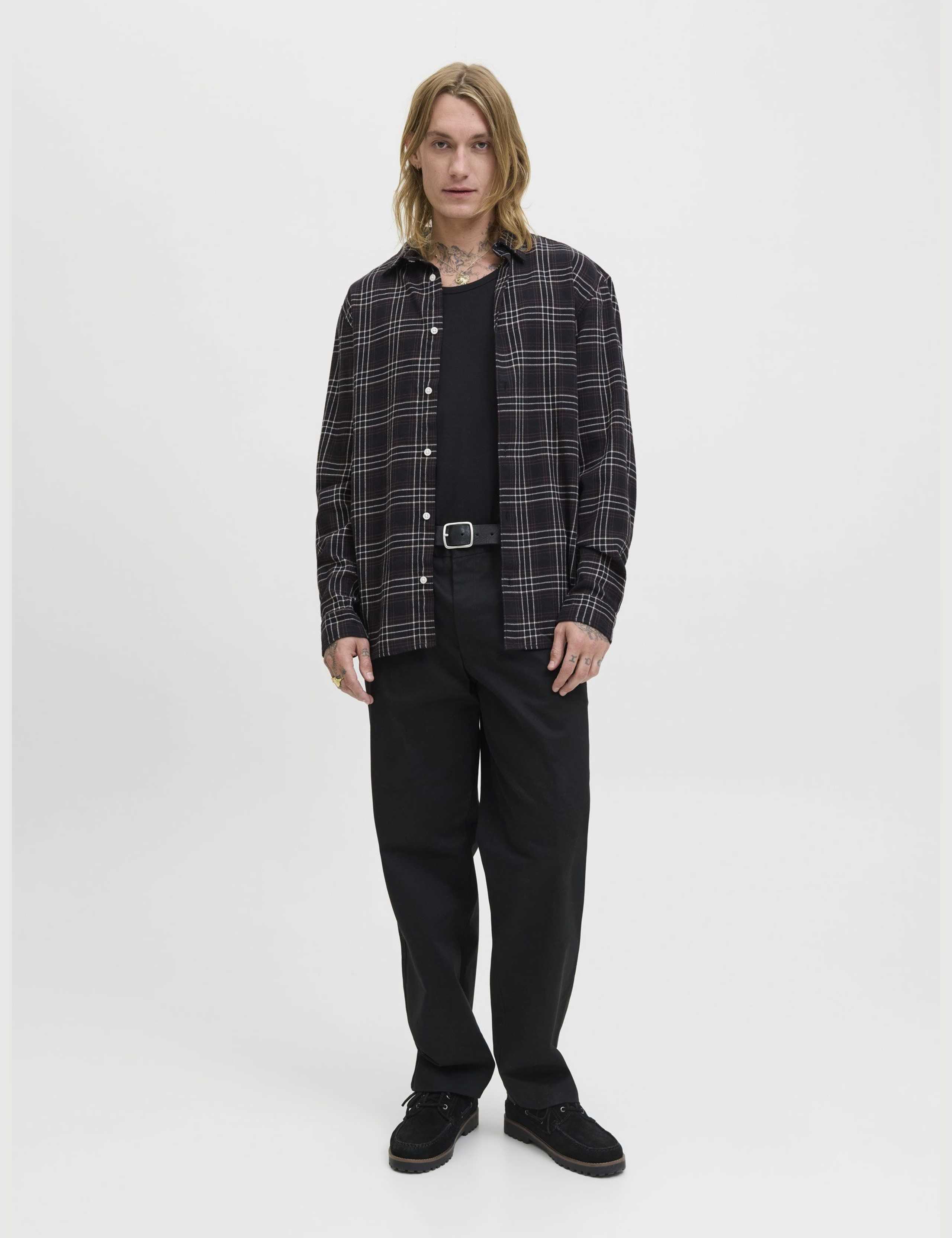 Regular Fit Cotton Rich Check Shirt