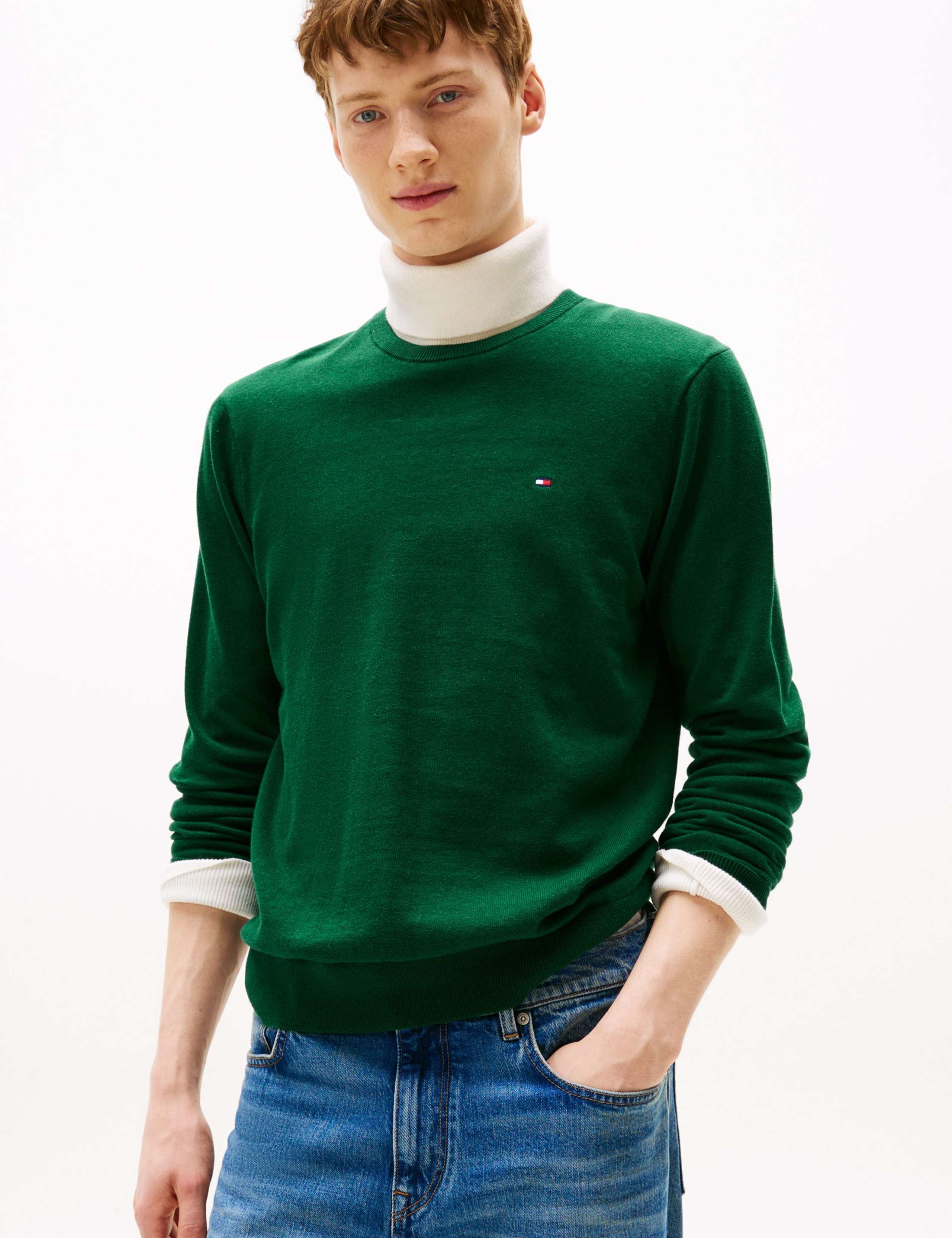 Essential Pure Cotton Crew Neck Jumper