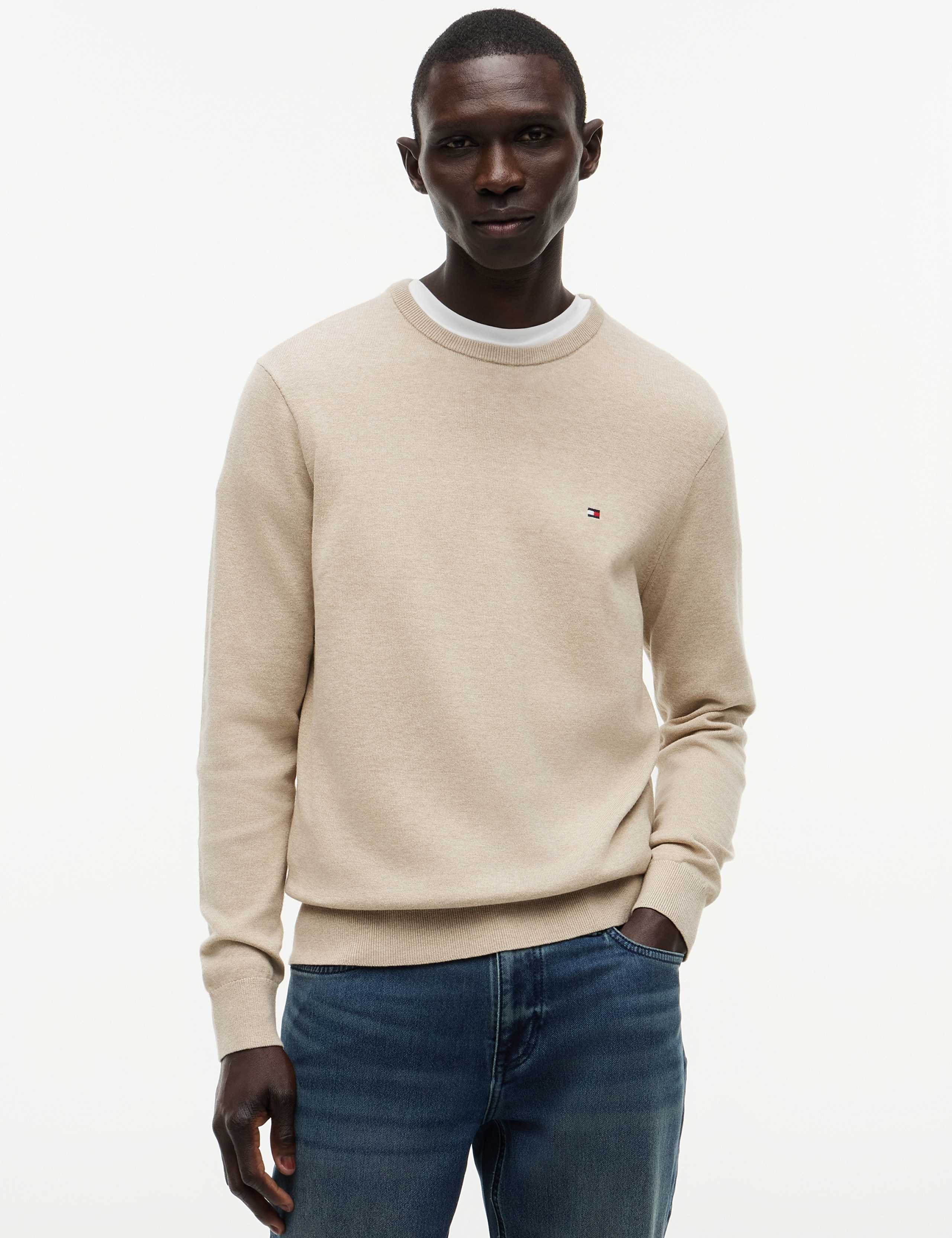 Essential Pure Cotton Crew Neck Jumper