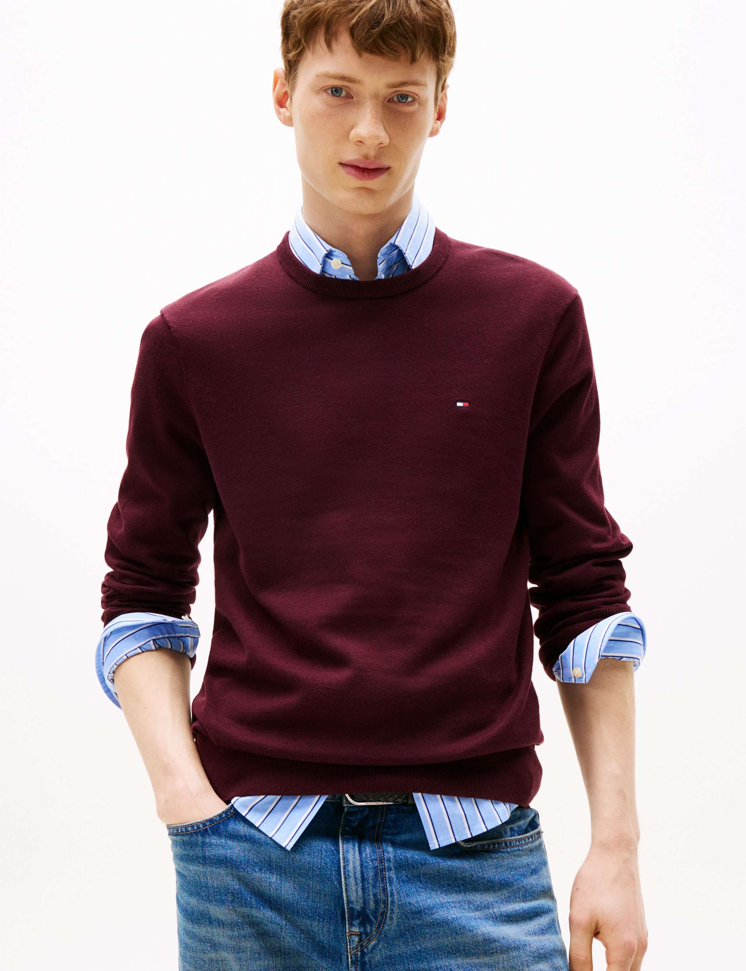 Essential Pure Cotton Crew Neck Jumper