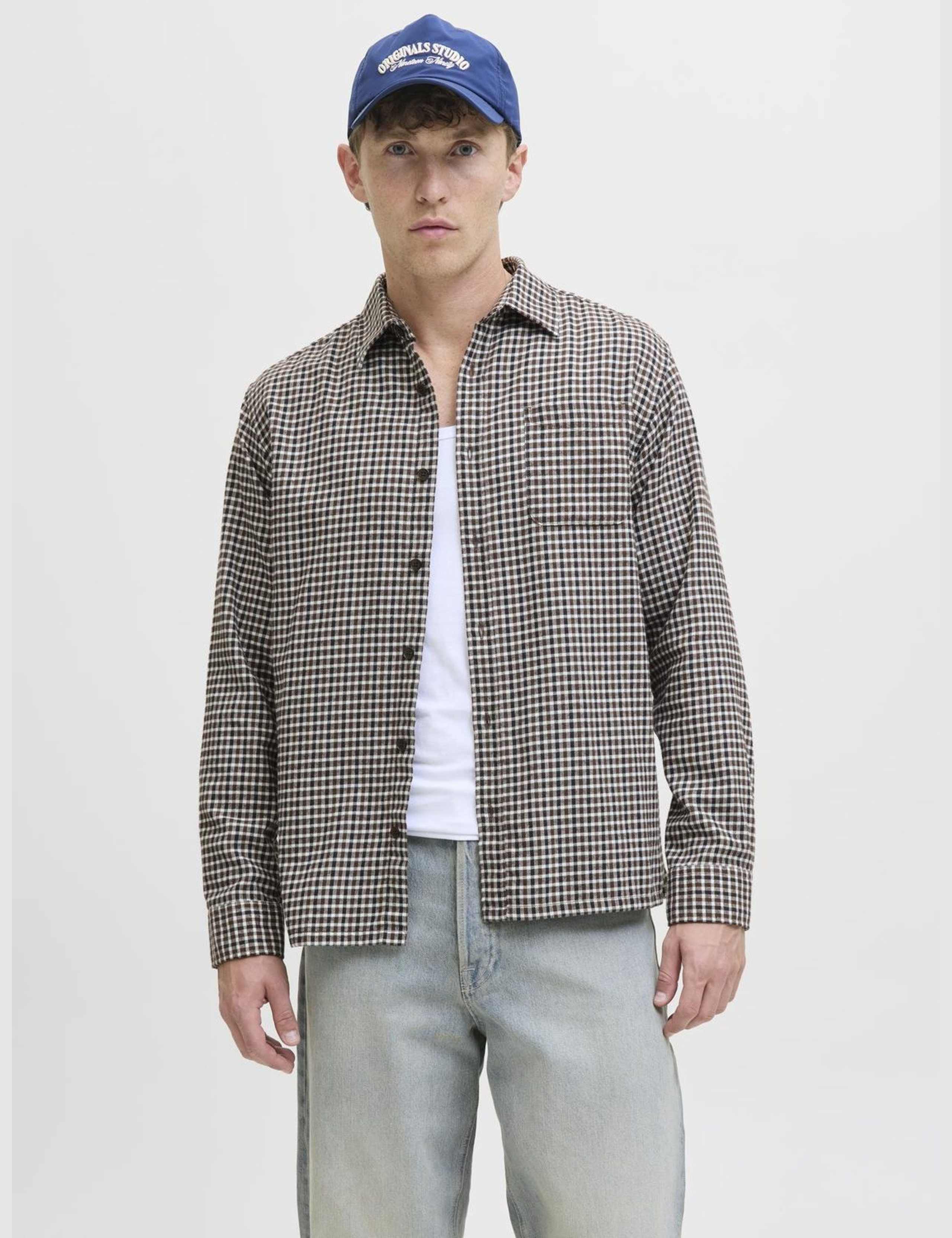 Regular Fit Cotton Rich Checked Flannel Shirt