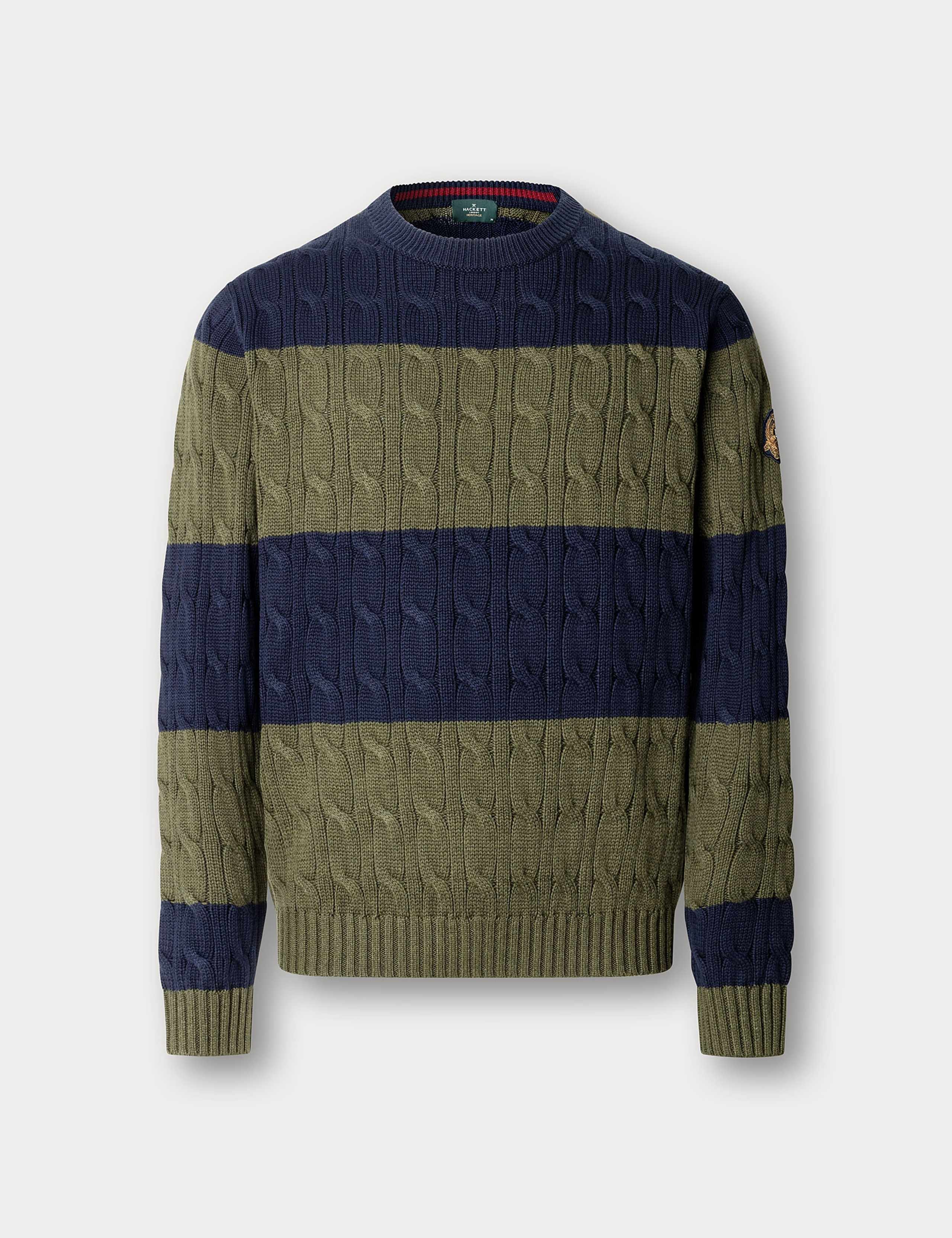 Pure Cotton Cable Crew Neck Jumper