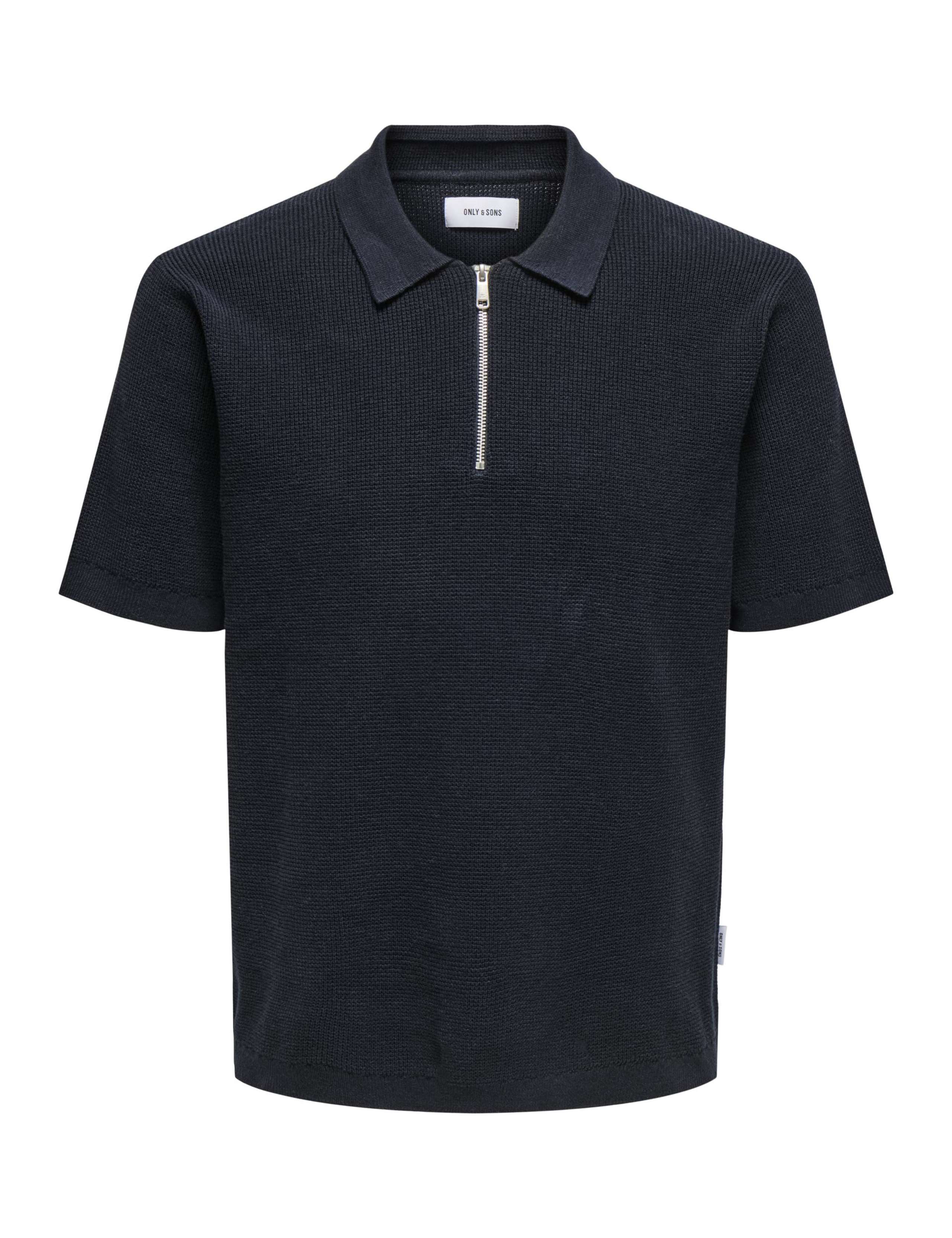 Pure Cotton Half Zip Polo Shirt