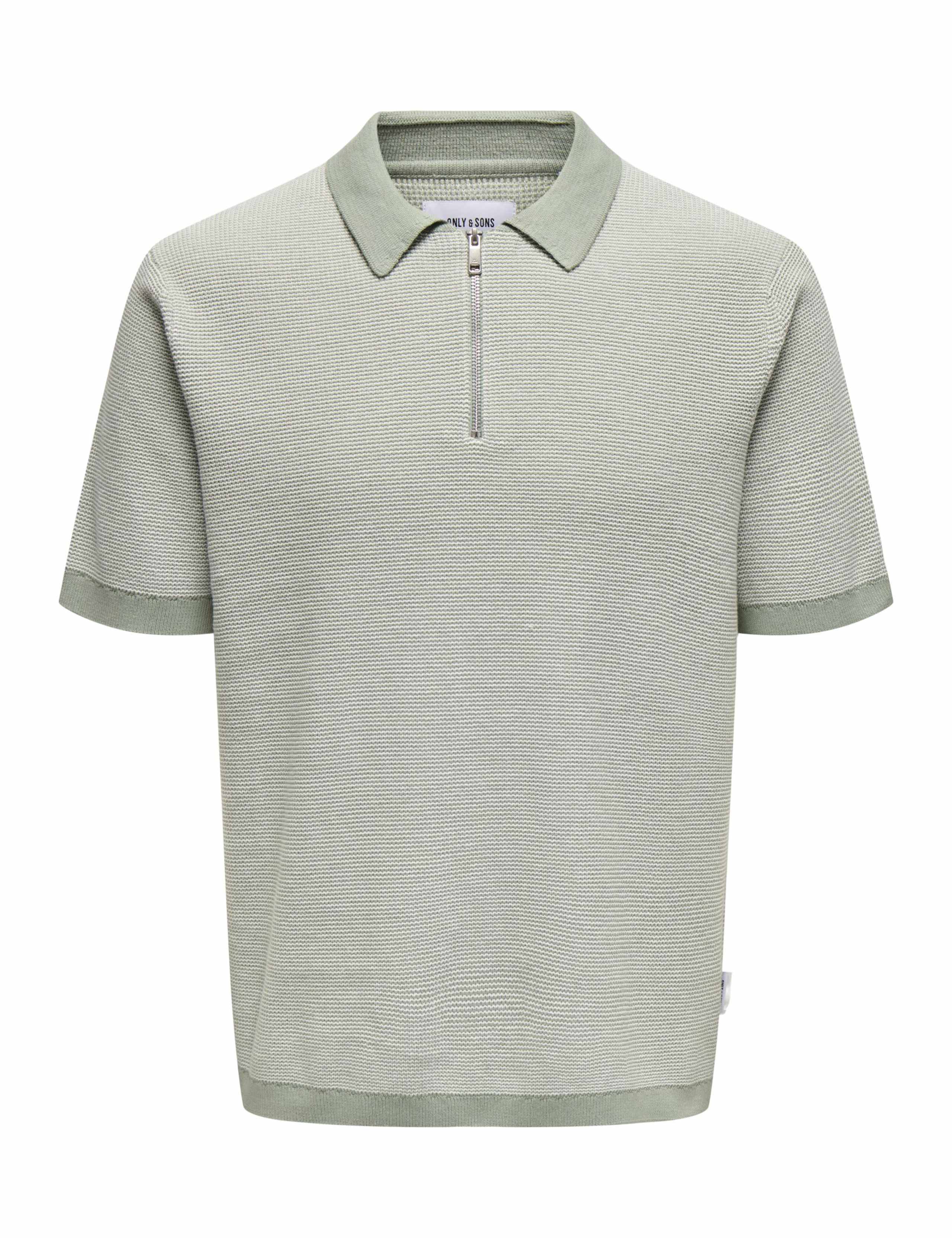 Pure Cotton Half Zip Polo Shirt