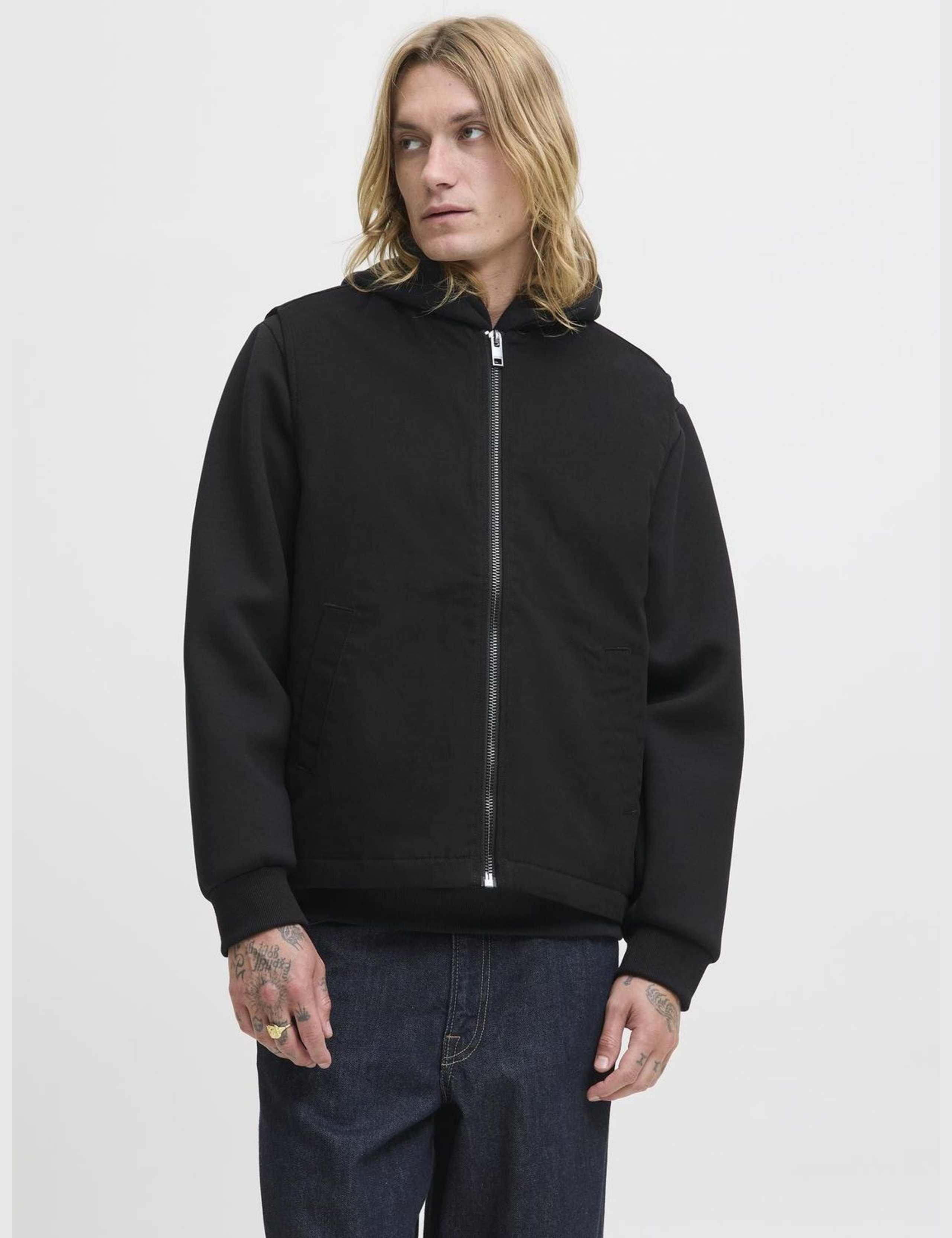 Pure Cotton Zip Up Hooded Gilet