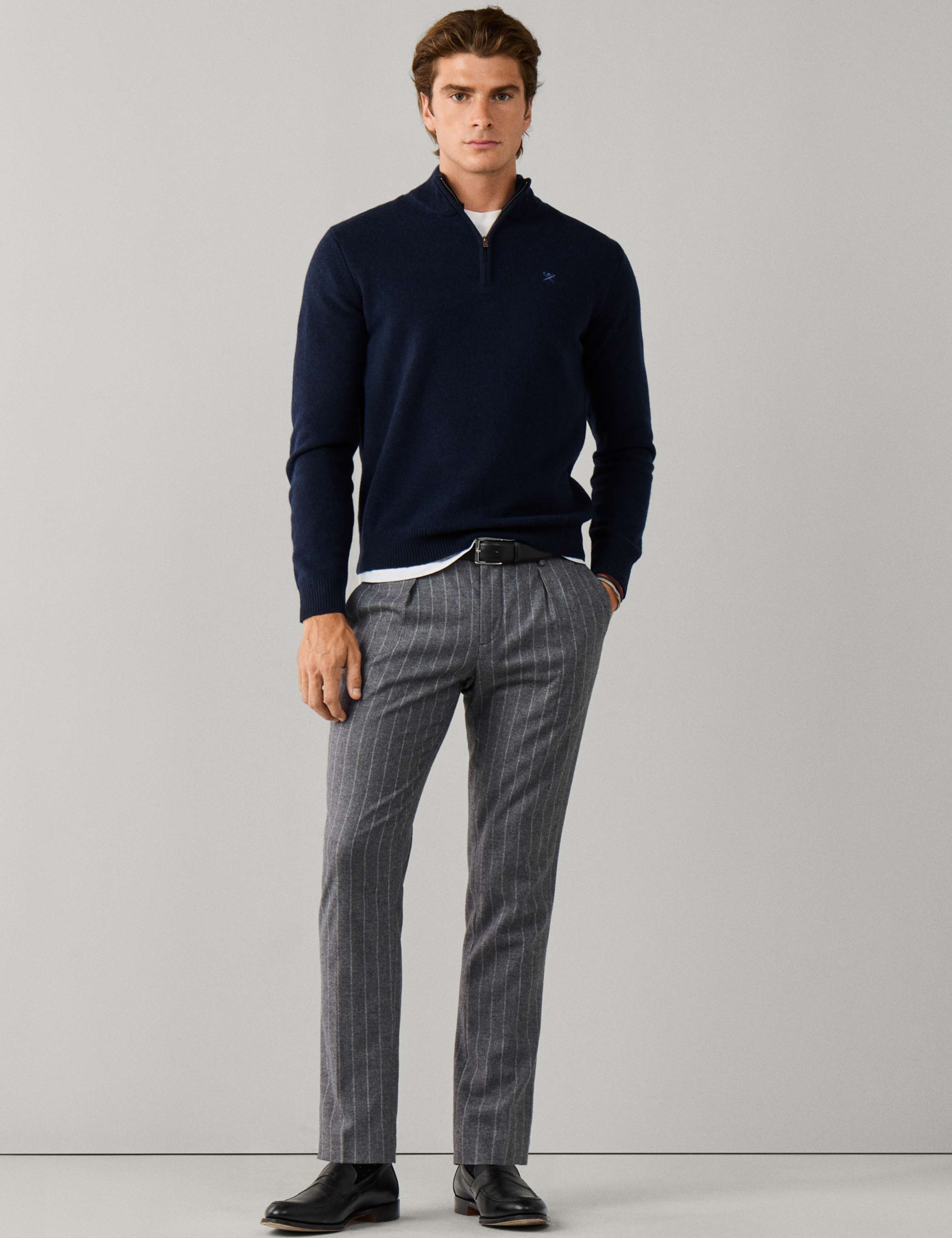 Lambswool Half Zip Jumper